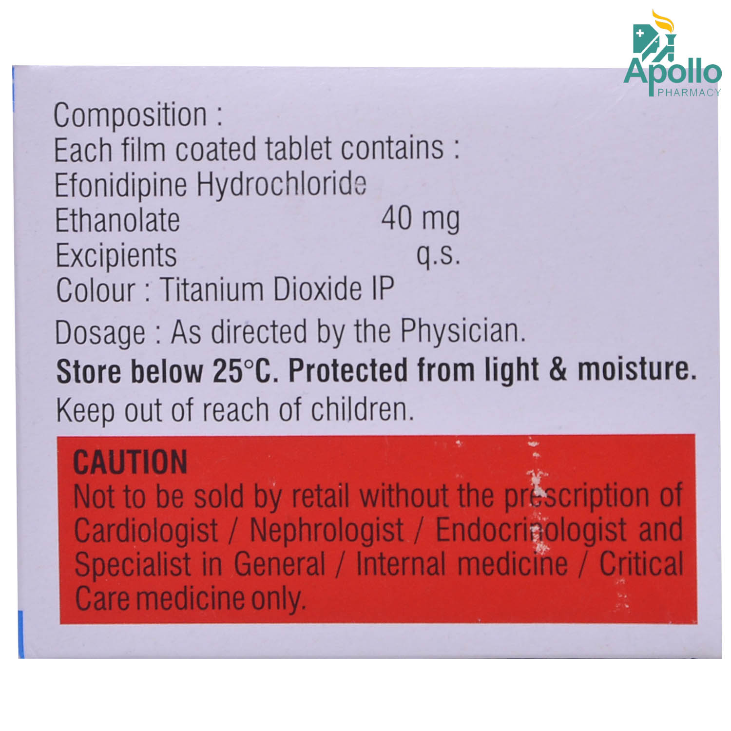 Efnocar 40 Tablet 10's, Pack of 10 TABLETS Efnocar 40 Tablet 10's, Pack of 10 TABLETS