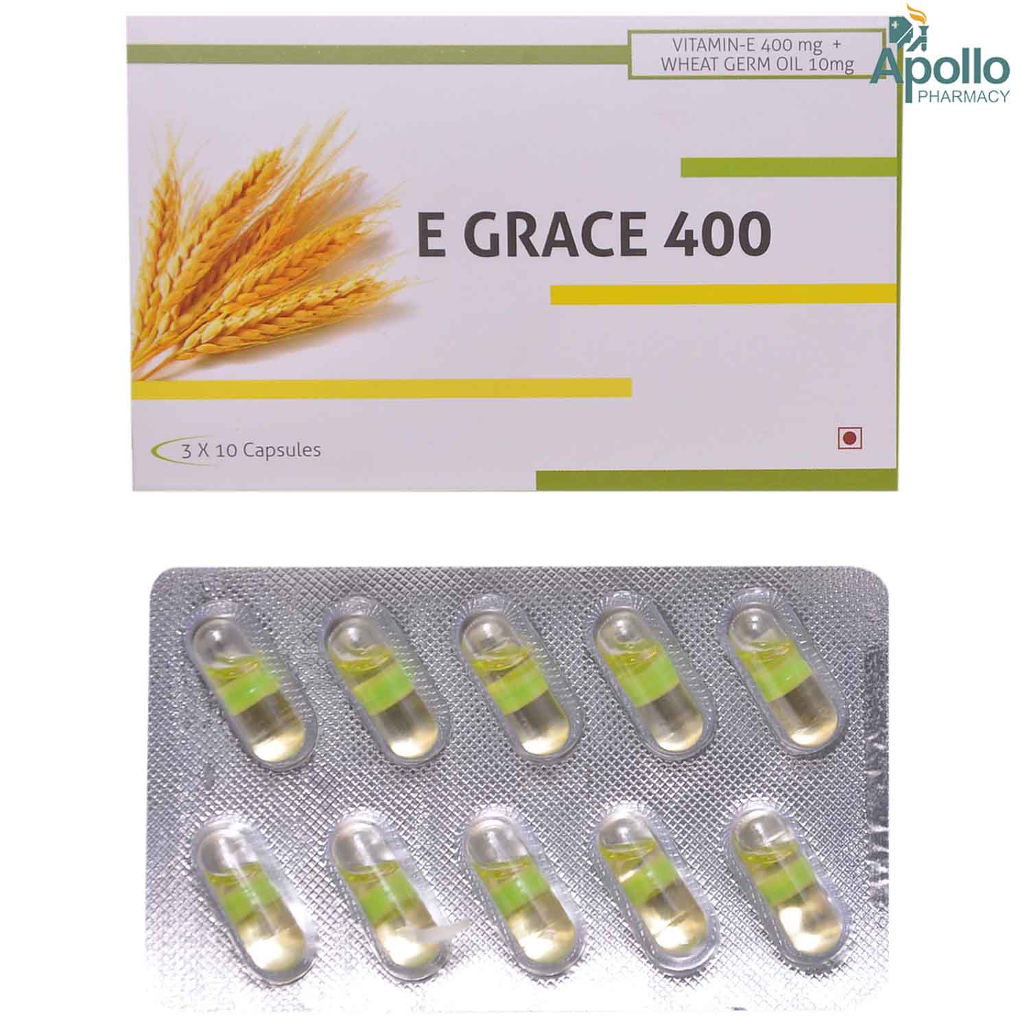E Grace 400Mg Capsule 10'S, Pack of 10 CapsuleS E Grace 400Mg Capsule 10'S, Pack of 10 CapsuleS