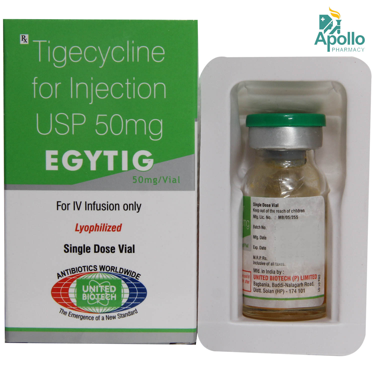 EGYTIG 50MG INJECTION, Pack of 1 INJECTION EGYTIG 50MG INJECTION, Pack of 1 INJECTION