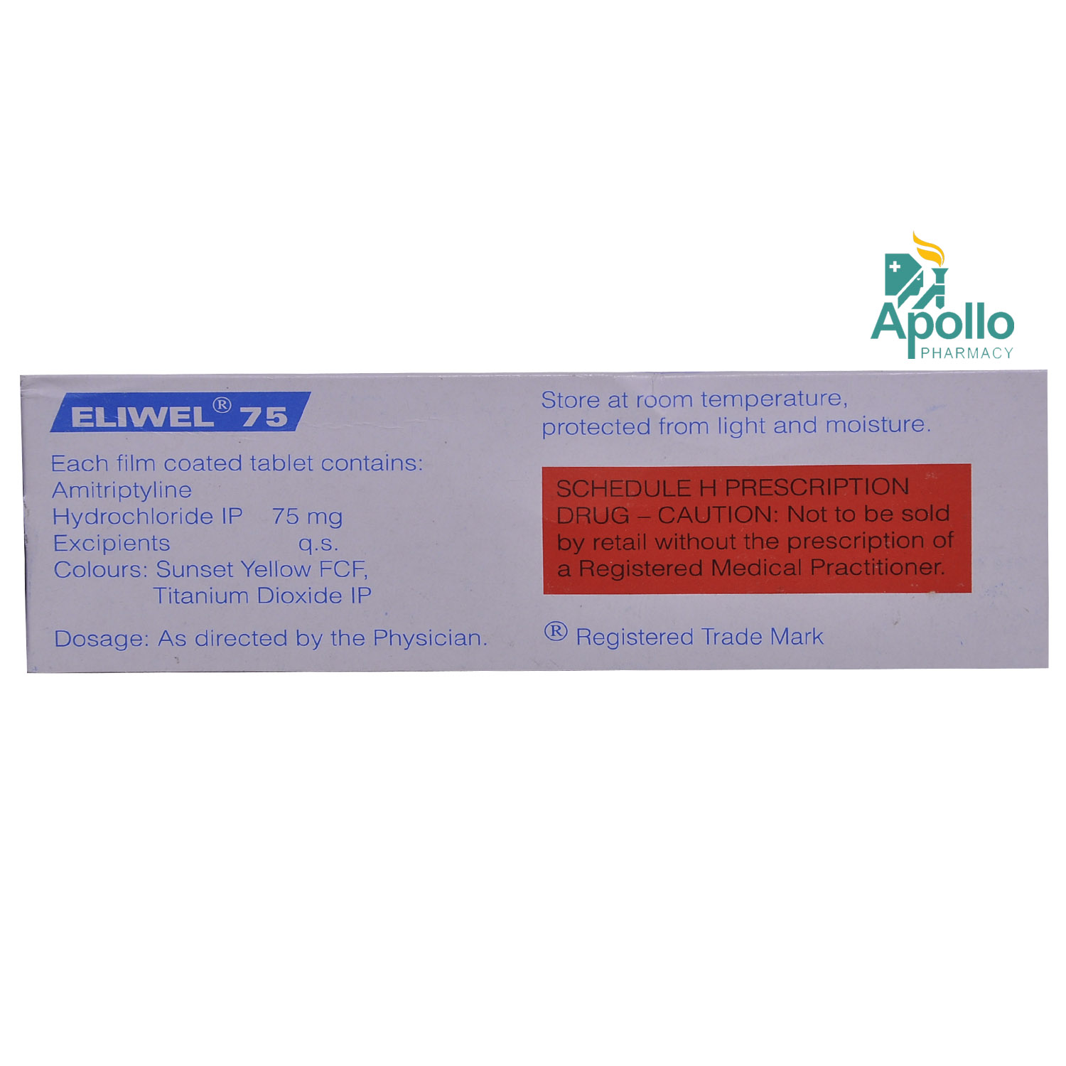 Eliwel 75 Tablet 10's, Pack of 10 TABLETS Eliwel 75 Tablet 10's, Pack of 10 TABLETS