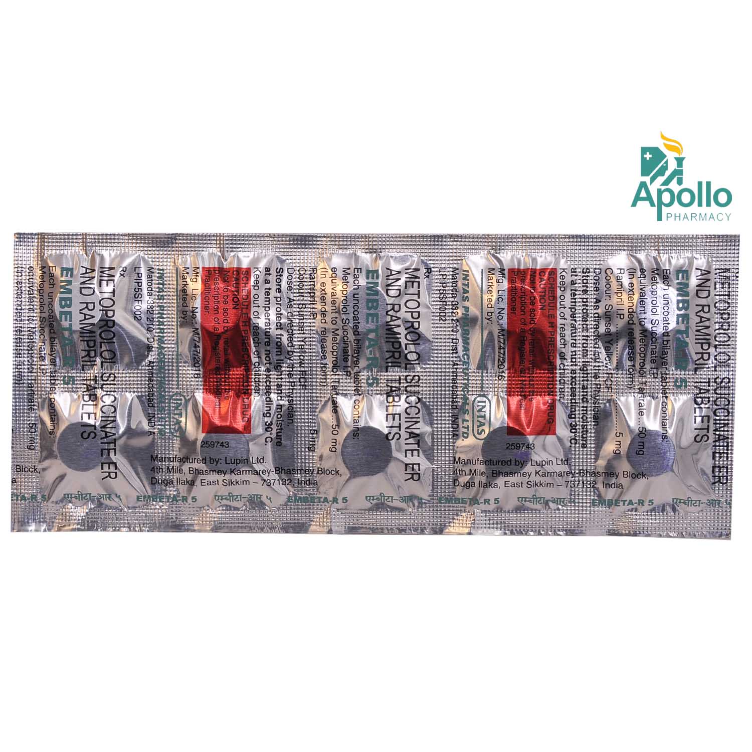 Embeta R 5 Tablet 10's, Pack of 10 TABLETS Embeta R 5 Tablet 10's, Pack of 10 TABLETS