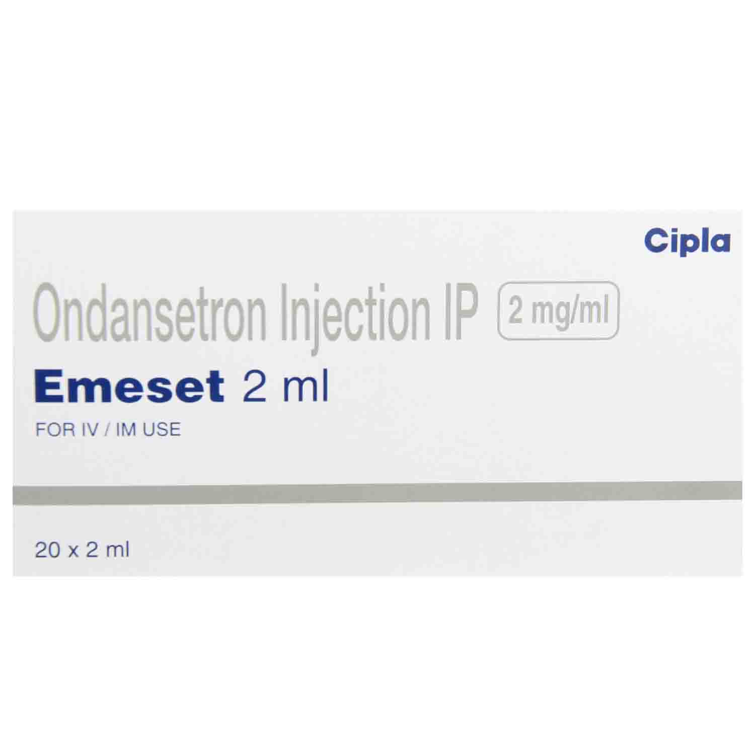 Emeset 2 Injection 2 ml, Pack of 1 INJECTION Emeset 2 Injection 2 ml, Pack of 1 INJECTION