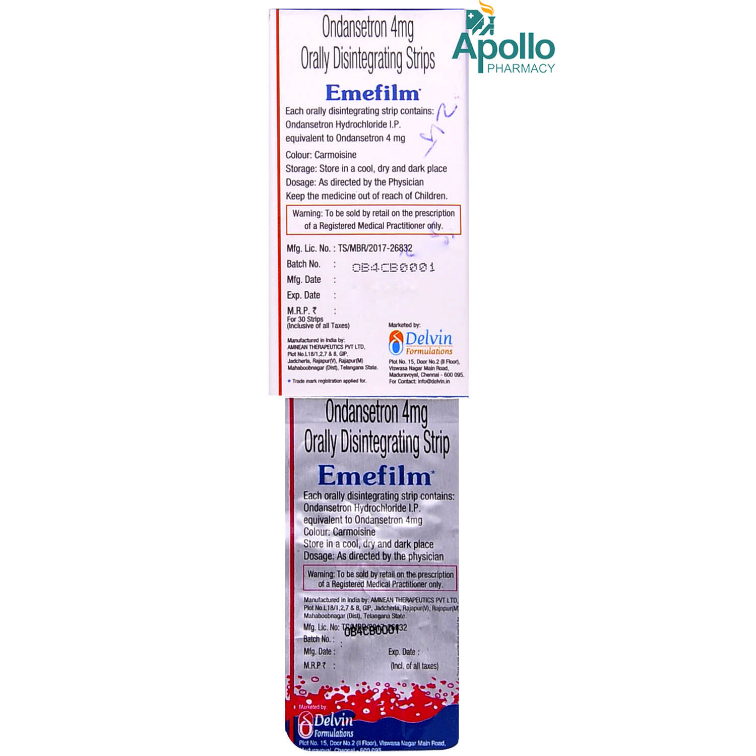 Emefilm 4mg Tablet 10's, Pack of 10 TabletS Emefilm 4mg Tablet 10's, Pack of 10 TabletS