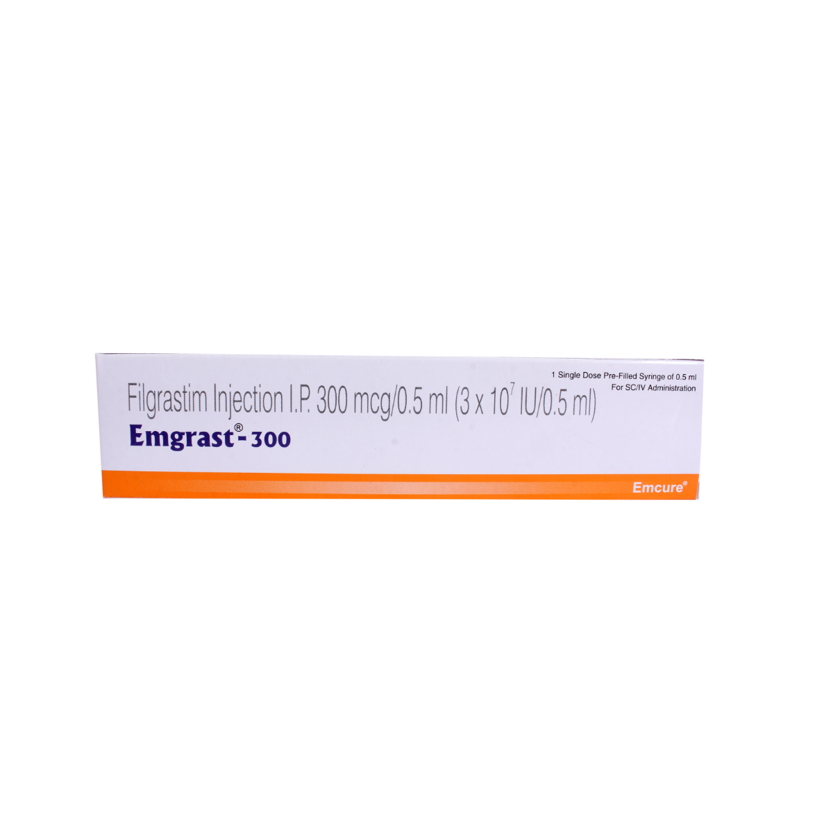 Emgrast 300 mcg Injection 0.5 ml, Pack of 1 Injection Emgrast 300 mcg Injection 0.5 ml, Pack of 1 Injection