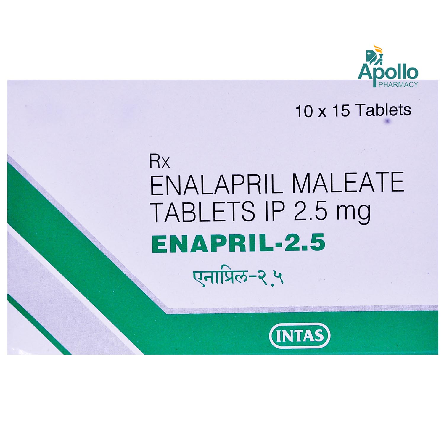 Enapril-2.5 Tablet 15's, Pack of 15 TABLETS Enapril-2.5 Tablet 15's, Pack of 15 TABLETS