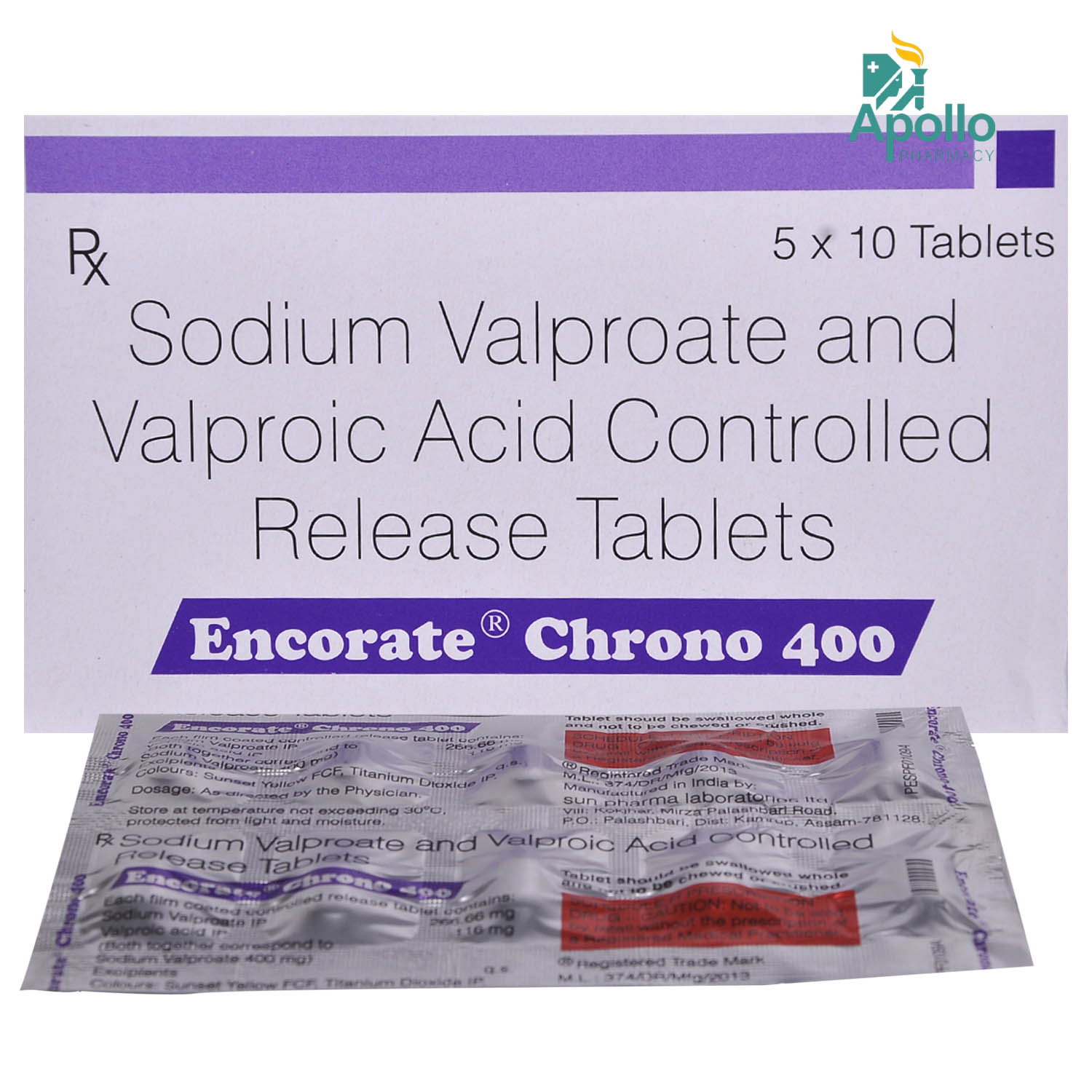 Encorate Chrono 400 Tablet 10's, Pack of 10 TABLETS Encorate Chrono 400 Tablet 10's, Pack of 10 TABLETS