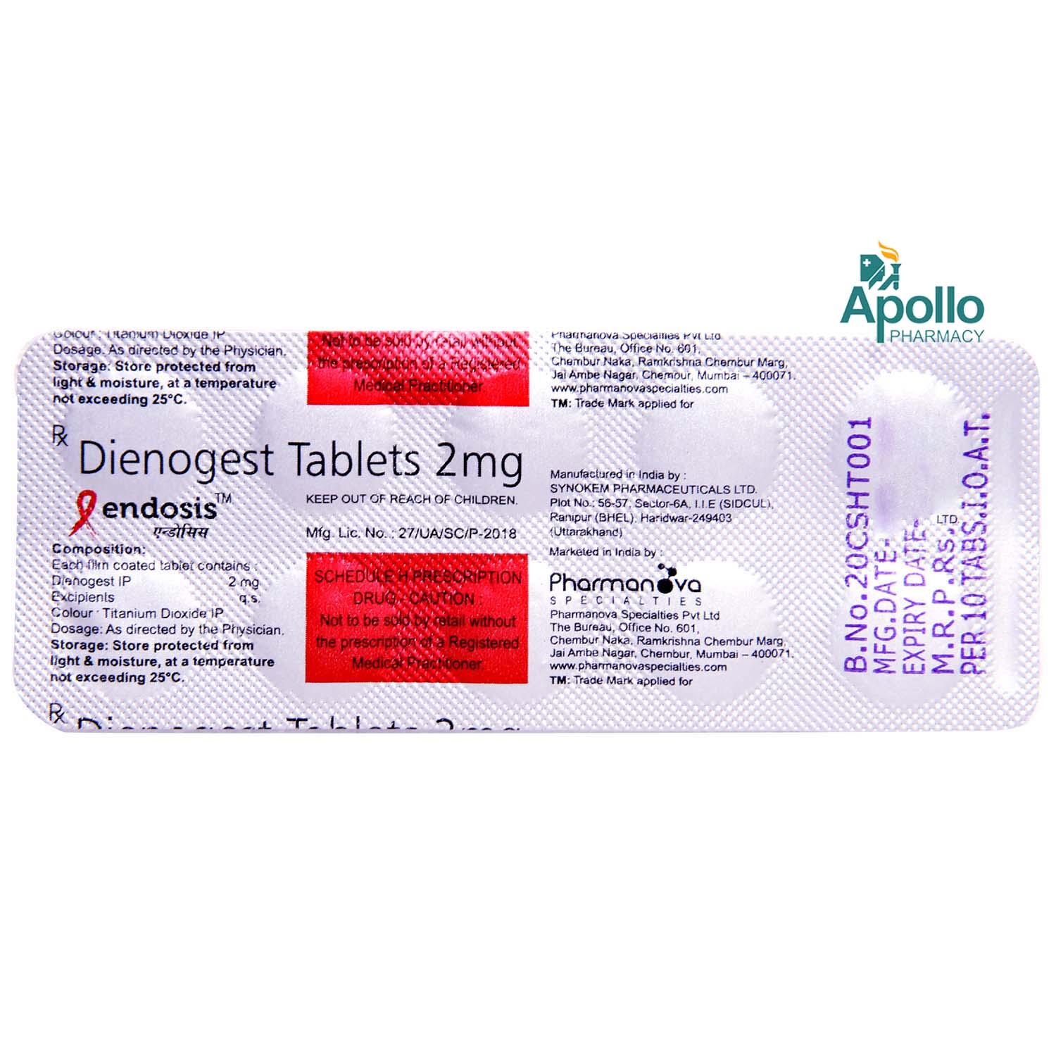 Endosis Tablet 10's, Pack of 10 TABLETS Endosis Tablet 10's, Pack of 10 TABLETS