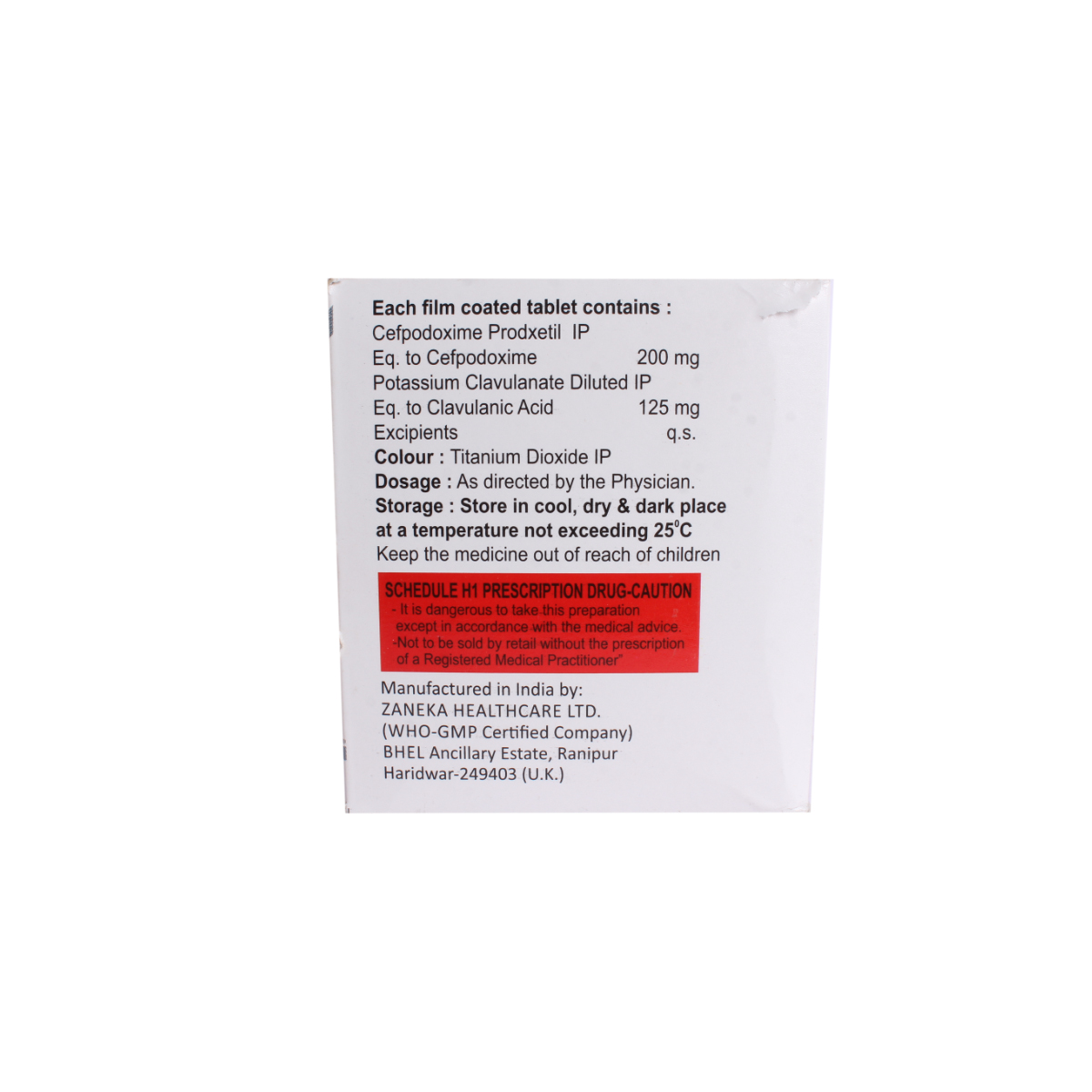 Endocef CV Tablet 10's, Pack of 10 TABLETS Endocef CV Tablet 10's, Pack of 10 TABLETS