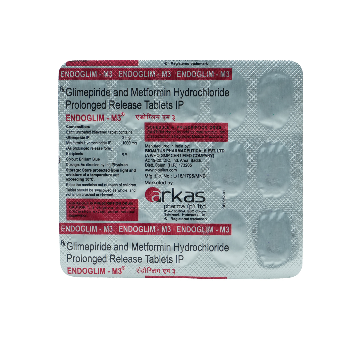 Endoglim-M3 Tablet 15's, Pack of 15 TABLETS Endoglim-M3 Tablet 15's, Pack of 15 TABLETS