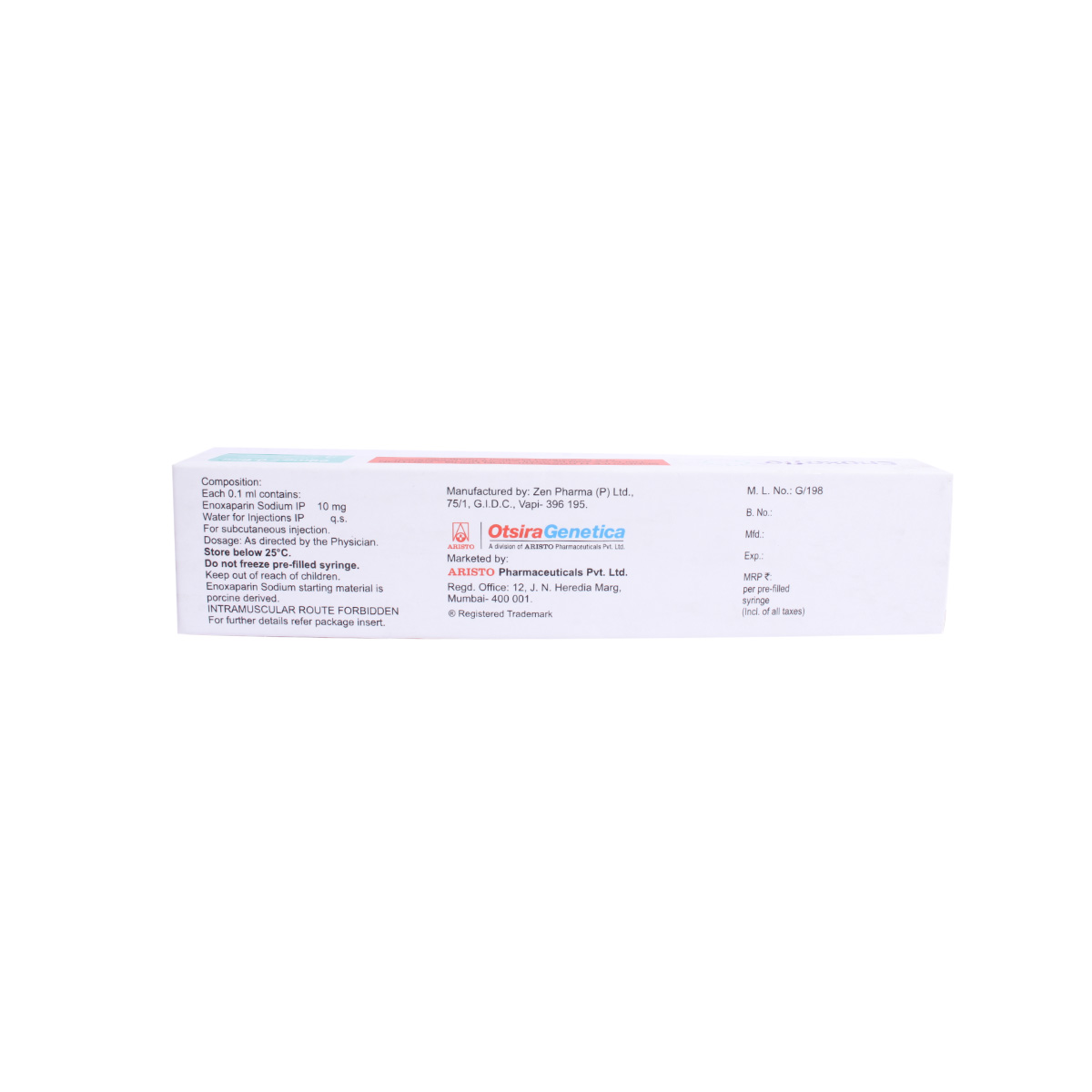 Enoxaflo 60 mg Injection 0.6 ml, Pack of 1 INJECTION Enoxaflo 60 mg Injection 0.6 ml, Pack of 1 INJECTION