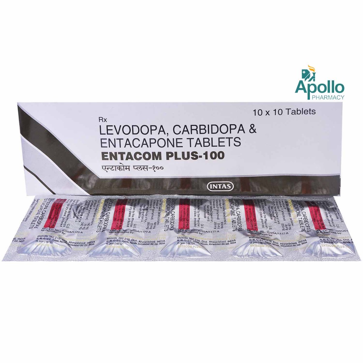 Entacom Plus 100 Tablet 10's, Pack of 10 TabletS Entacom Plus 100 Tablet 10's, Pack of 10 TabletS