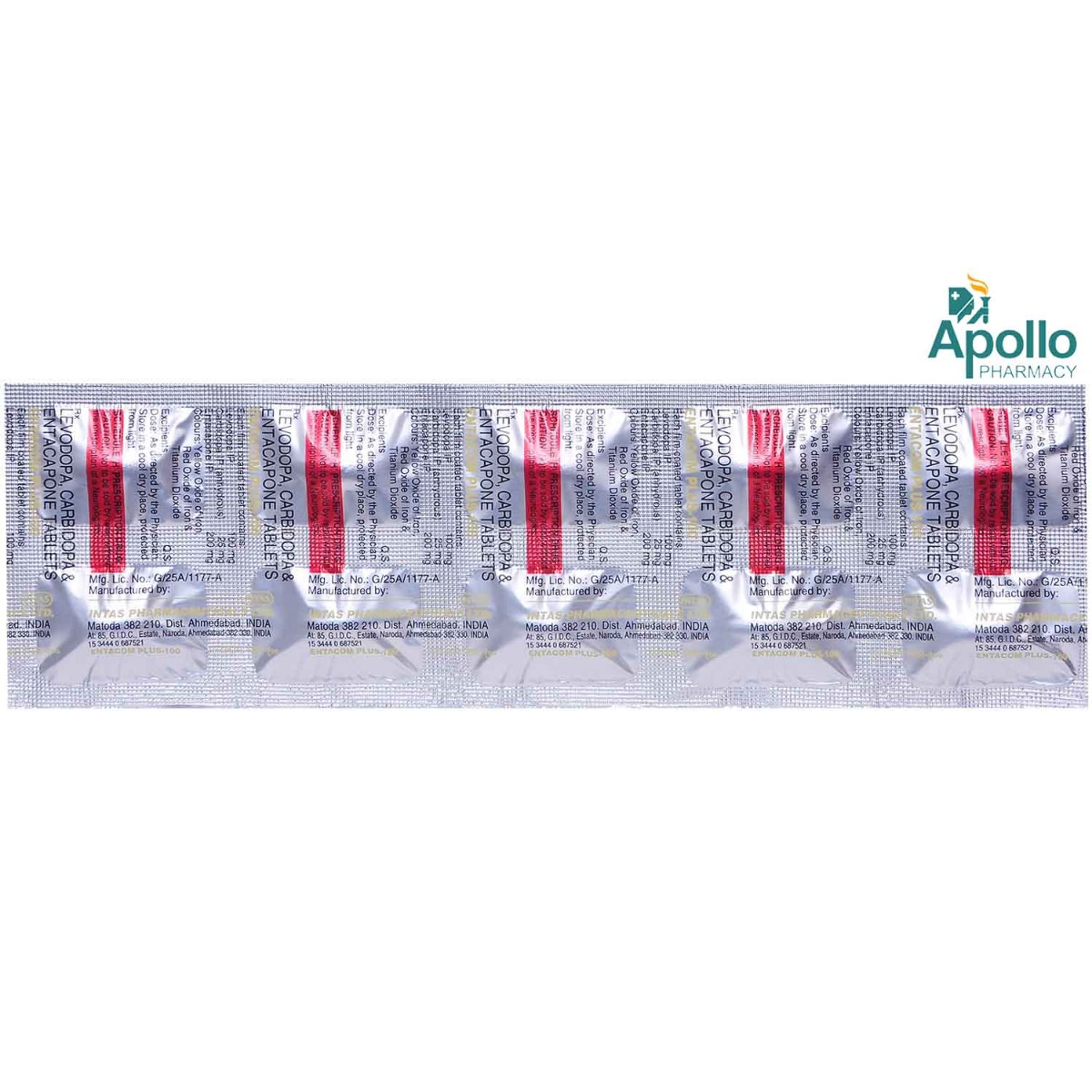 Entacom Plus 100 Tablet 10's, Pack of 10 TabletS Entacom Plus 100 Tablet 10's, Pack of 10 TabletS