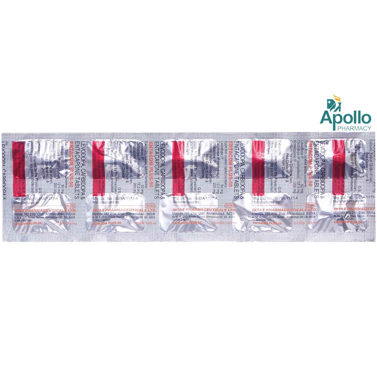 Entacom Plus 50 Tablet 10's, Pack of 10 TabletS Entacom Plus 50 Tablet 10's, Pack of 10 TabletS