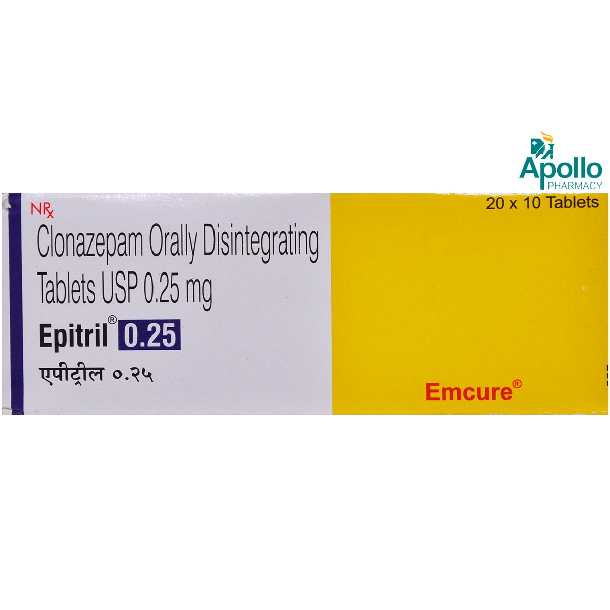 EPITRIL 0.25MG TABLET 10'S, Pack of 10 TabletS EPITRIL 0.25MG TABLET 10'S, Pack of 10 TabletS