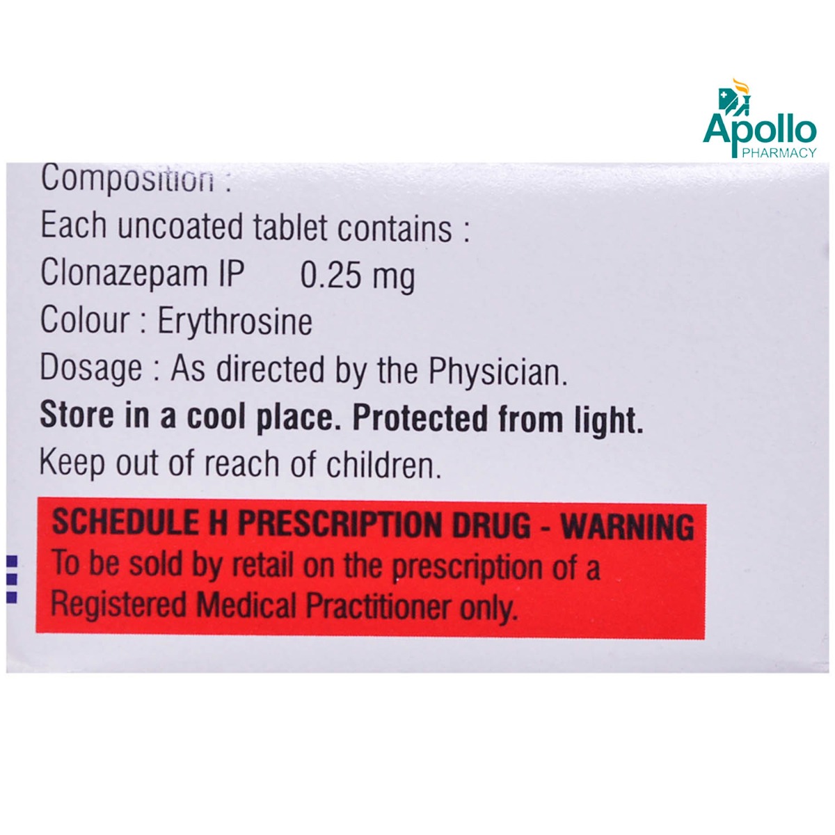 EPITRIL 0.25MG TABLET 10'S, Pack of 10 TabletS EPITRIL 0.25MG TABLET 10'S, Pack of 10 TabletS