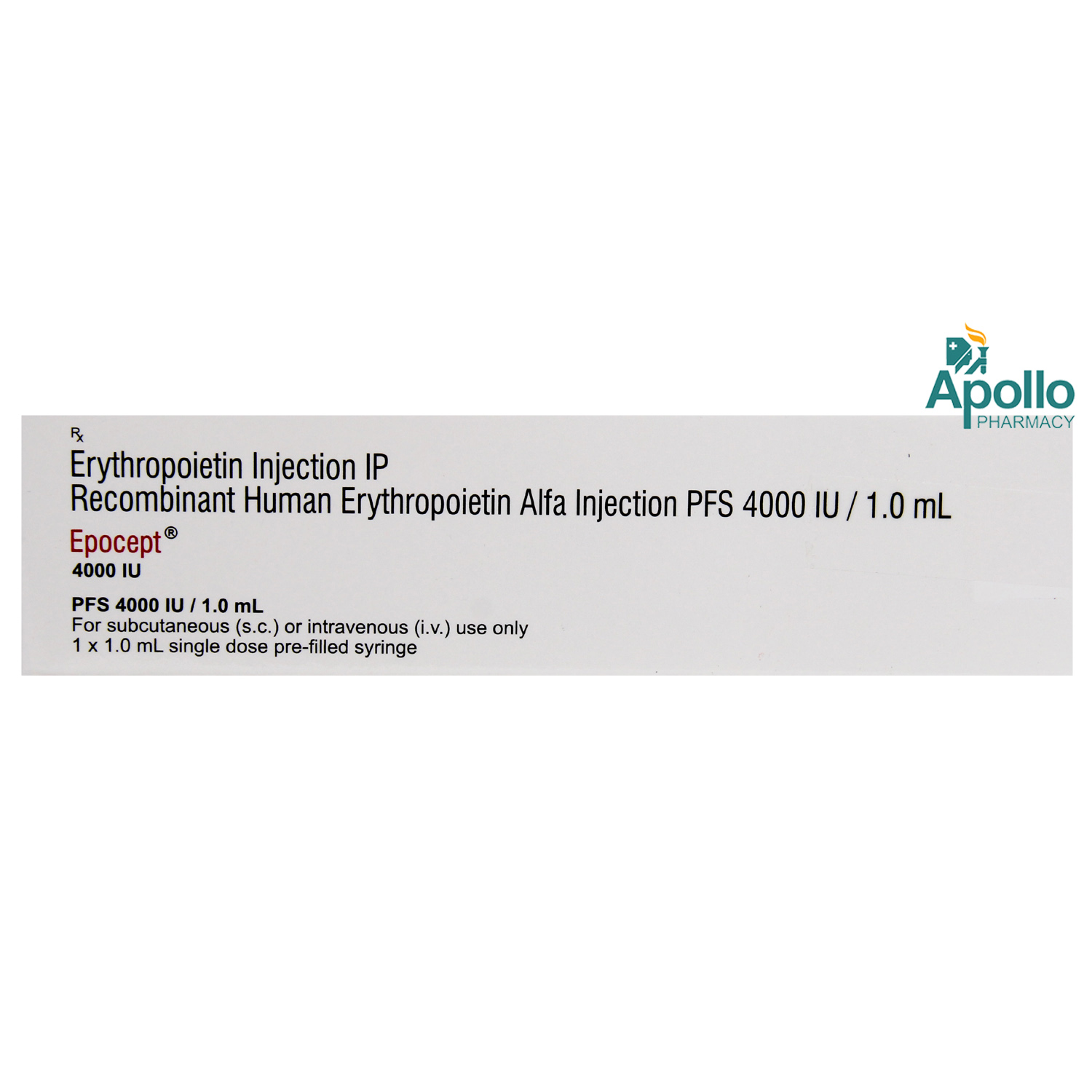 Epocept 4000IU Injection 1 ml, Pack of 1 INJECTION Epocept 4000IU Injection 1 ml, Pack of 1 INJECTION