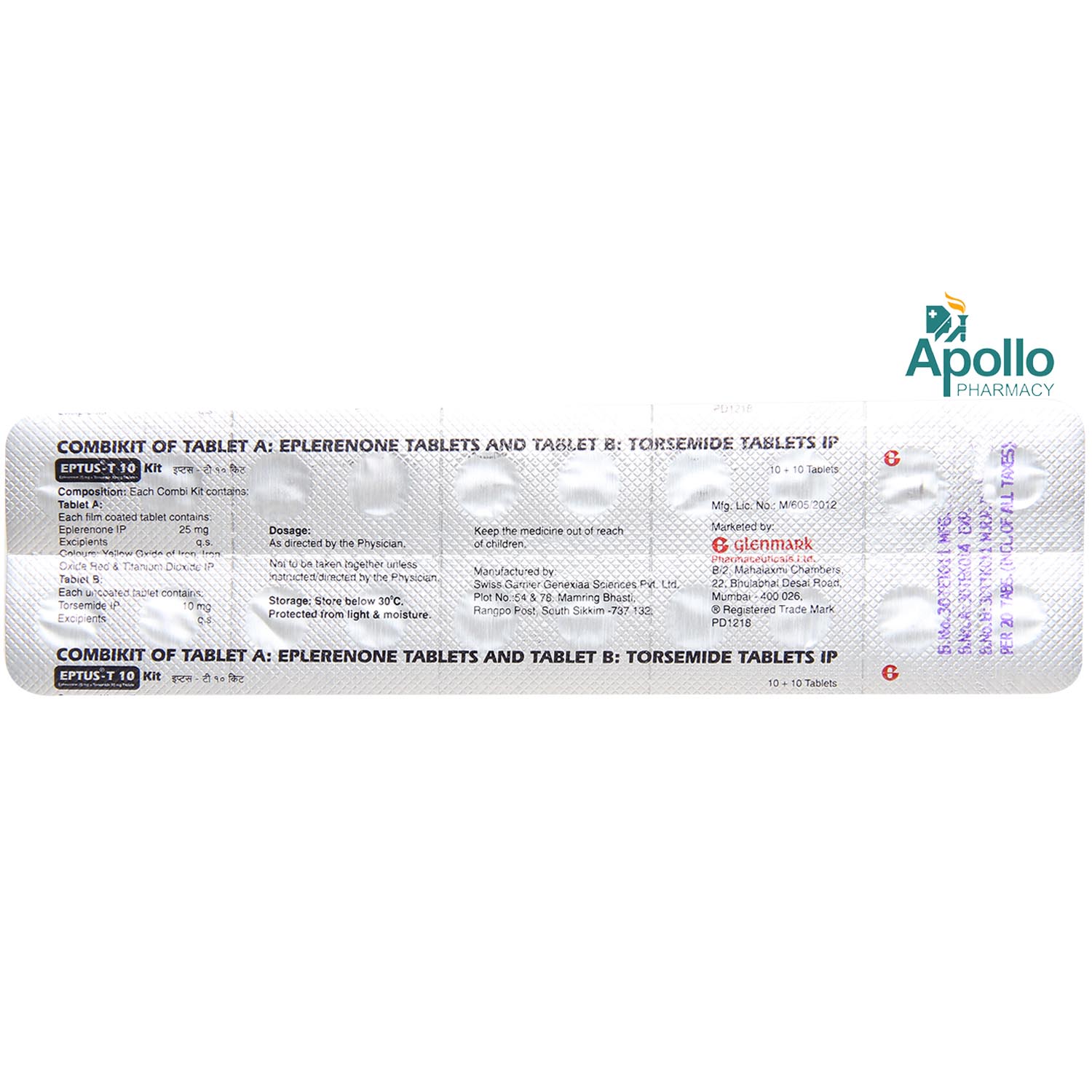 Eptus-T 10 Kit 1's, Pack of 1 Tablet Eptus-T 10 Kit 1's, Pack of 1 Tablet