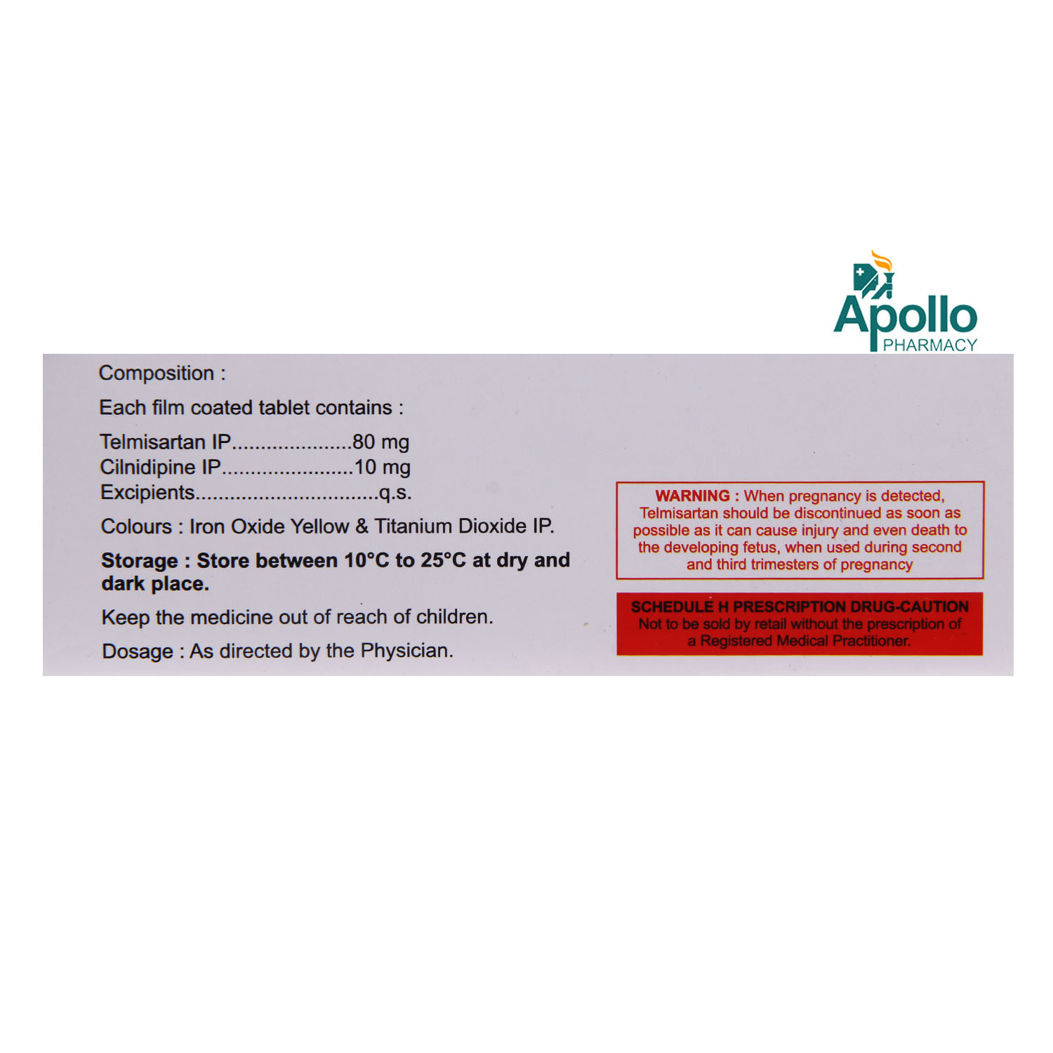 Eritel LN 80 mg/10 mg Tablet 15's, Pack of 15 TABLETS Eritel LN 80 mg/10 mg Tablet 15's, Pack of 15 TABLETS