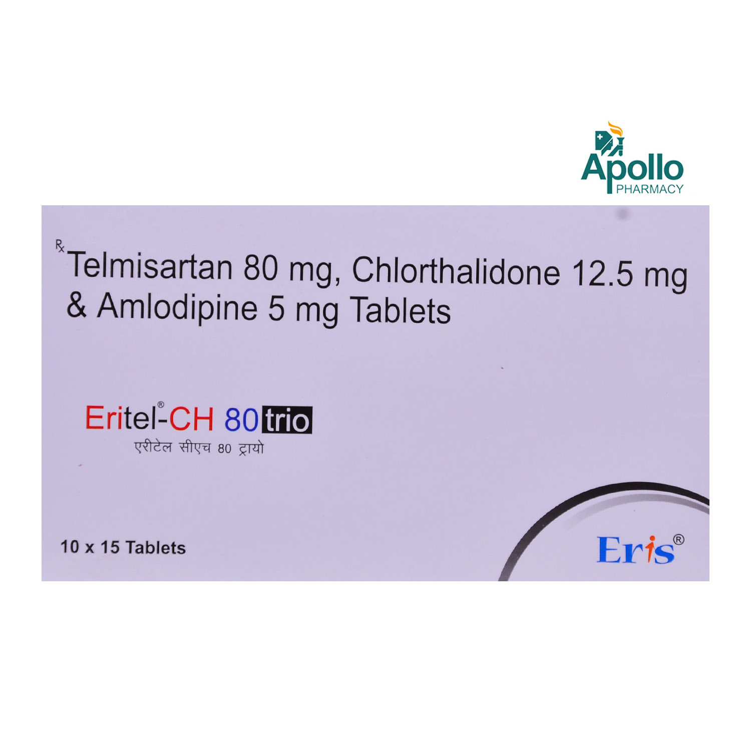 Eritel-CH 80 Trio Tablet 15's, Pack of 15 Eritel-CH 80 Trio Tablet 15's, Pack of 15