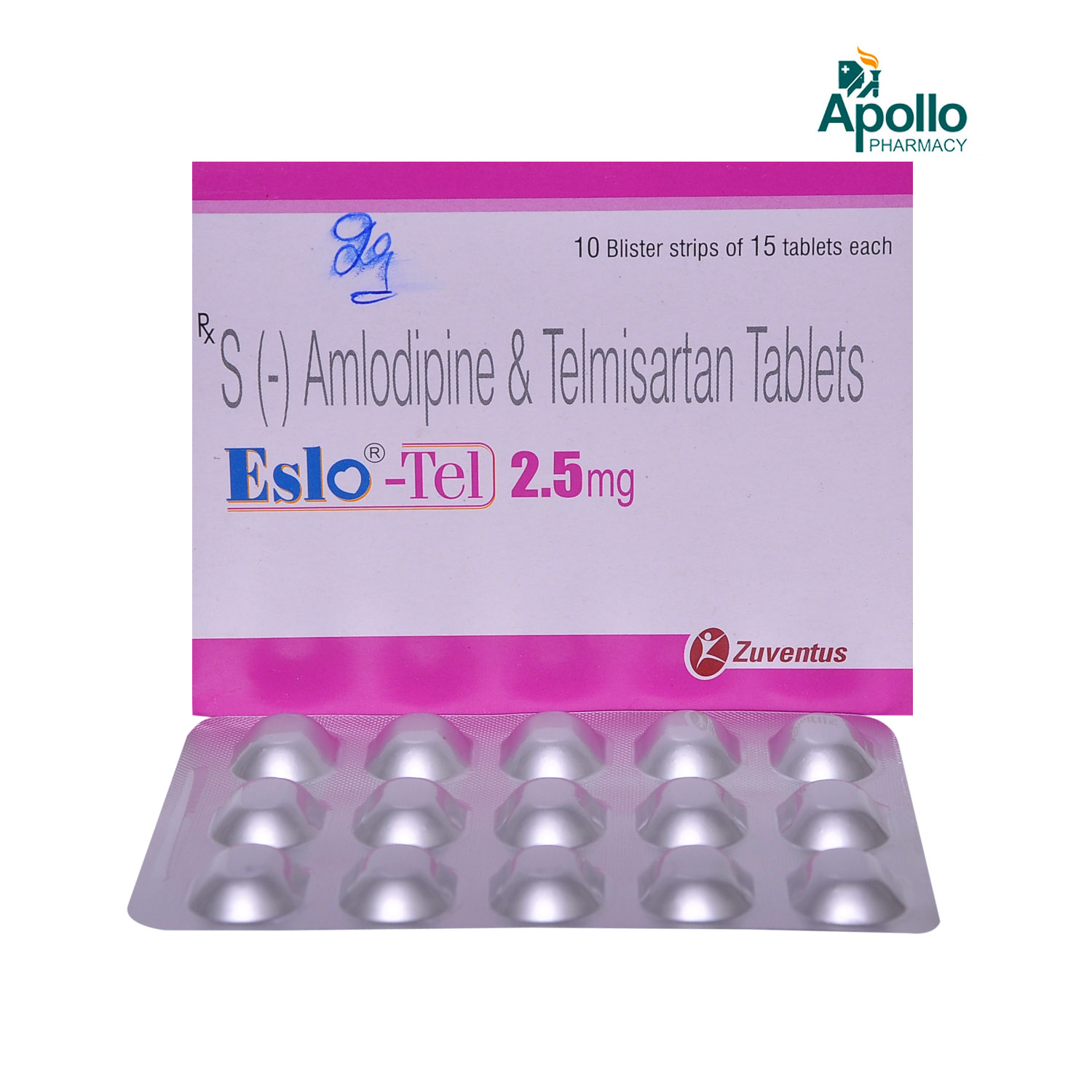 Eslo-Tel 2.5 mg Tablet 15's, Pack of 15 TABLETS Eslo-Tel 2.5 mg Tablet 15's, Pack of 15 TABLETS