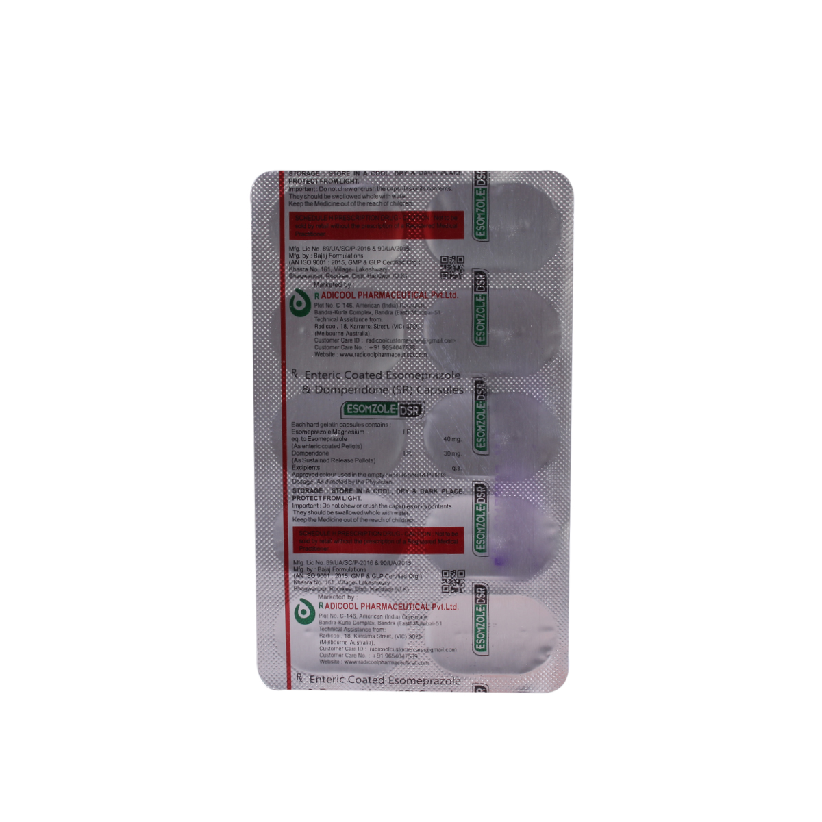 Esomzole-DSR Capsule 10's, Pack of 10 CAPSULES Esomzole-DSR Capsule 10's, Pack of 10 CAPSULES