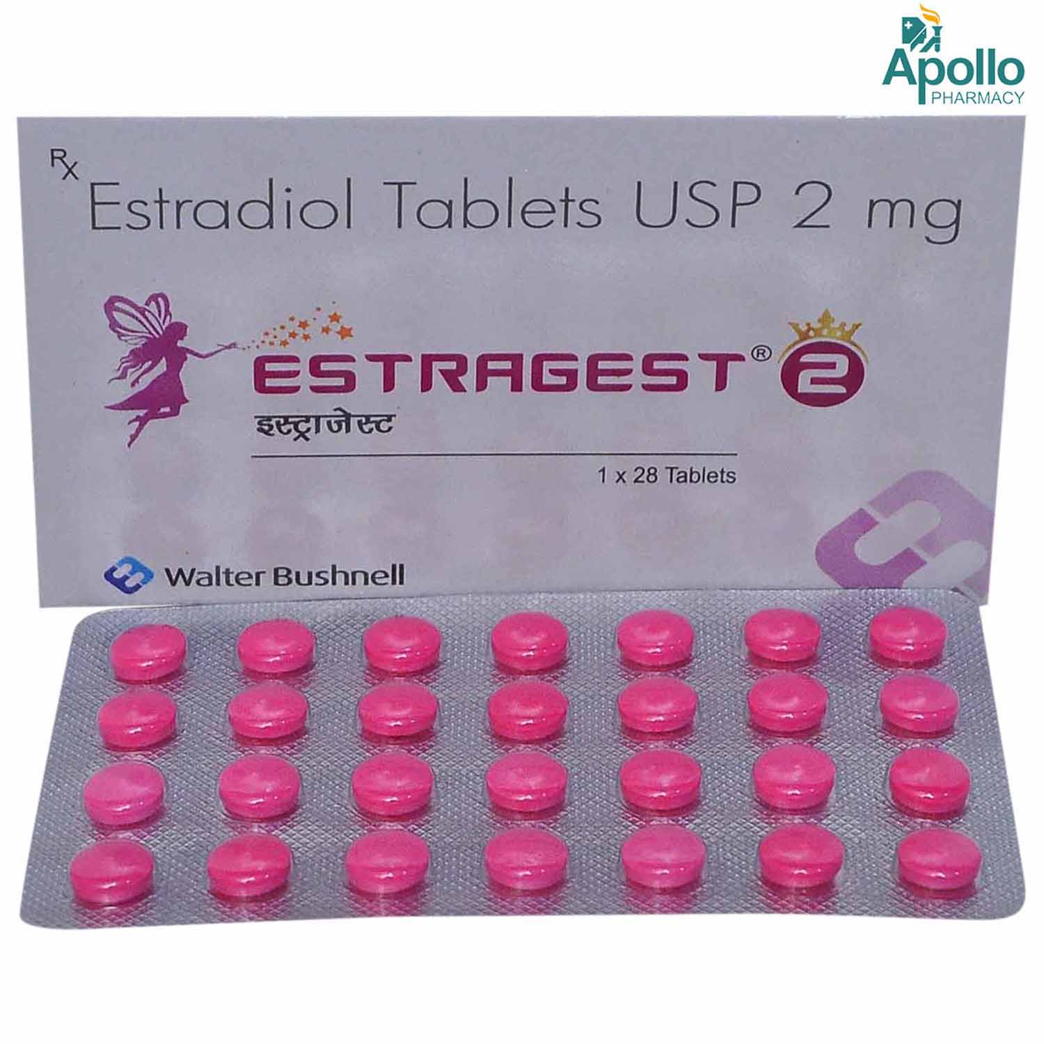 Estragest 2 Tablet 28's, Pack of 1 Tablet Estragest 2 Tablet 28's, Pack of 1 Tablet