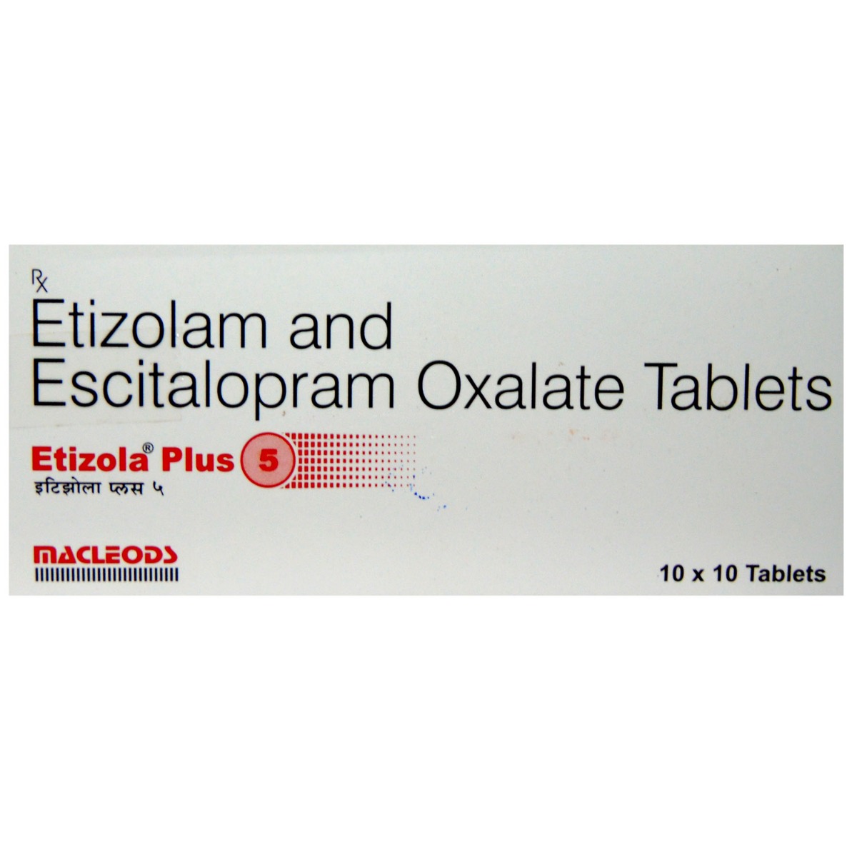 Etizola Plus 5 Tablet 10's, Pack of 10 TABLETS Etizola Plus 5 Tablet 10's, Pack of 10 TABLETS