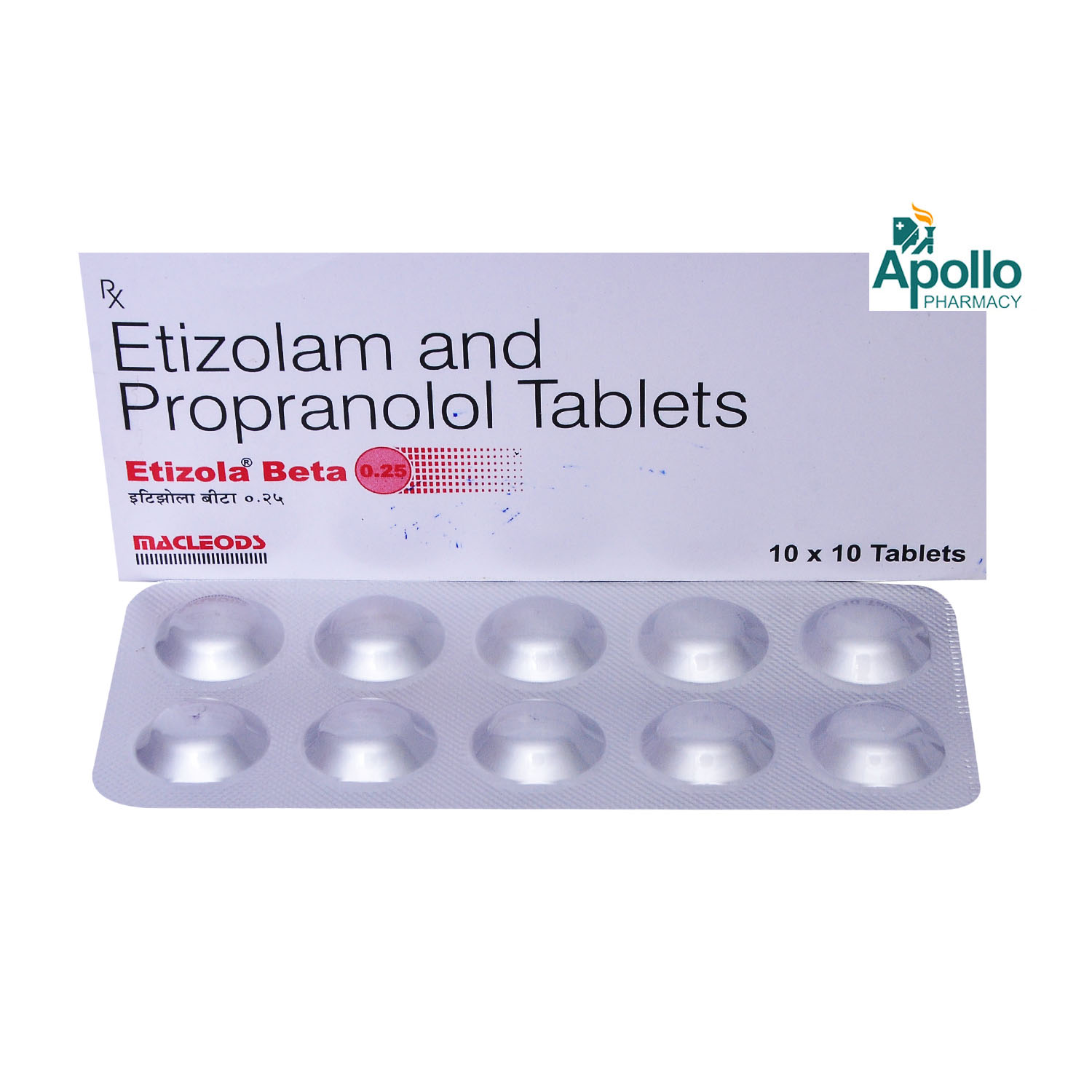Etizola Beta 0.25 Tablet 10's, Pack of 10 TABLETS Etizola Beta 0.25 Tablet 10's, Pack of 10 TABLETS