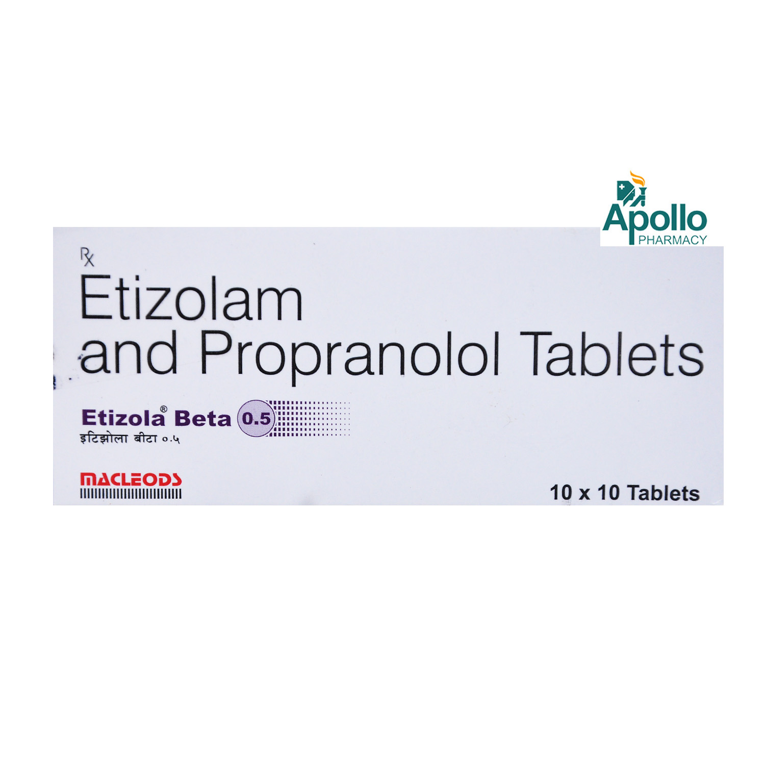 Etizola Beta 0.5 Tablet 10's, Pack of 10 TABLETS Etizola Beta 0.5 Tablet 10's, Pack of 10 TABLETS