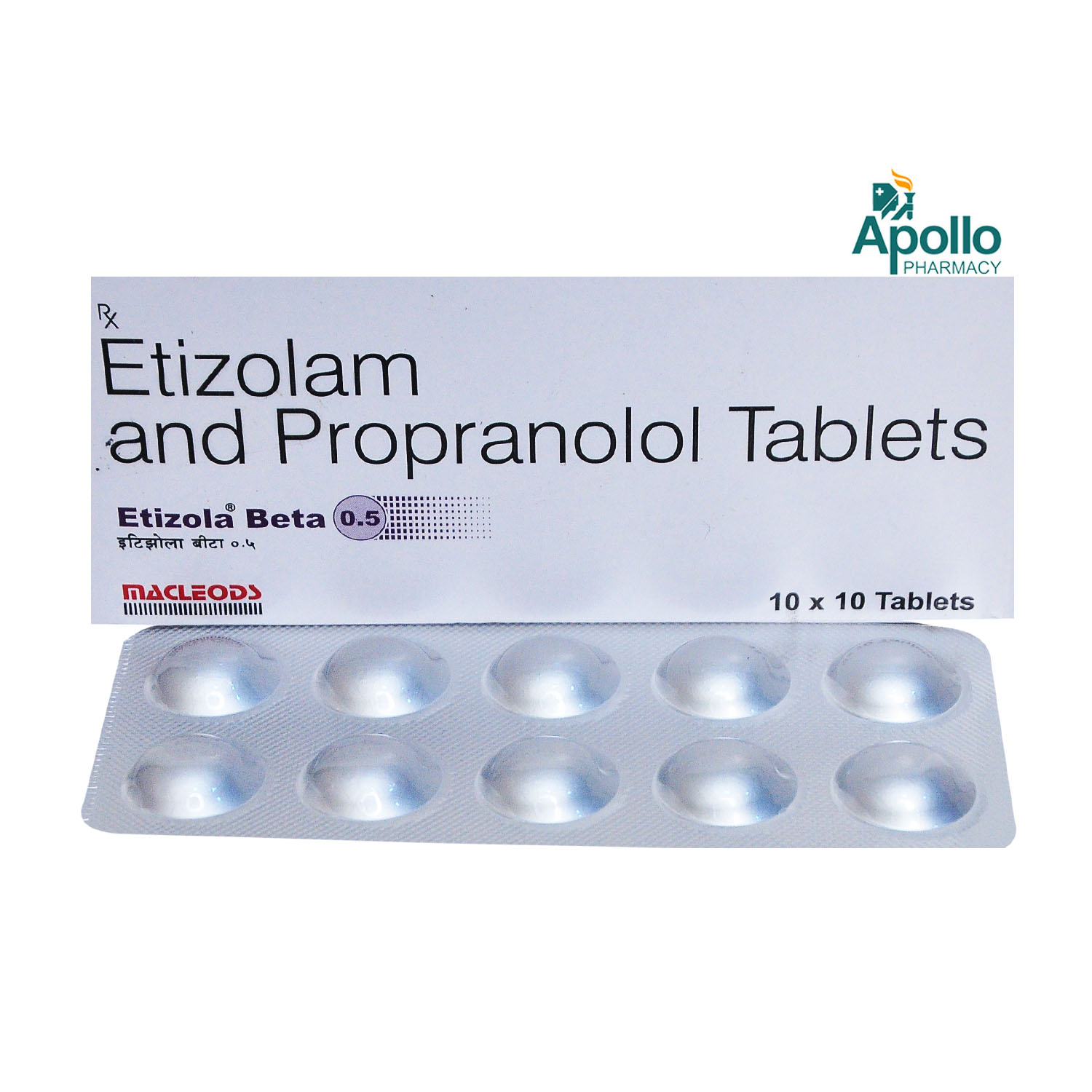Etizola Beta 0.5 Tablet 10's, Pack of 10 TABLETS Etizola Beta 0.5 Tablet 10's, Pack of 10 TABLETS