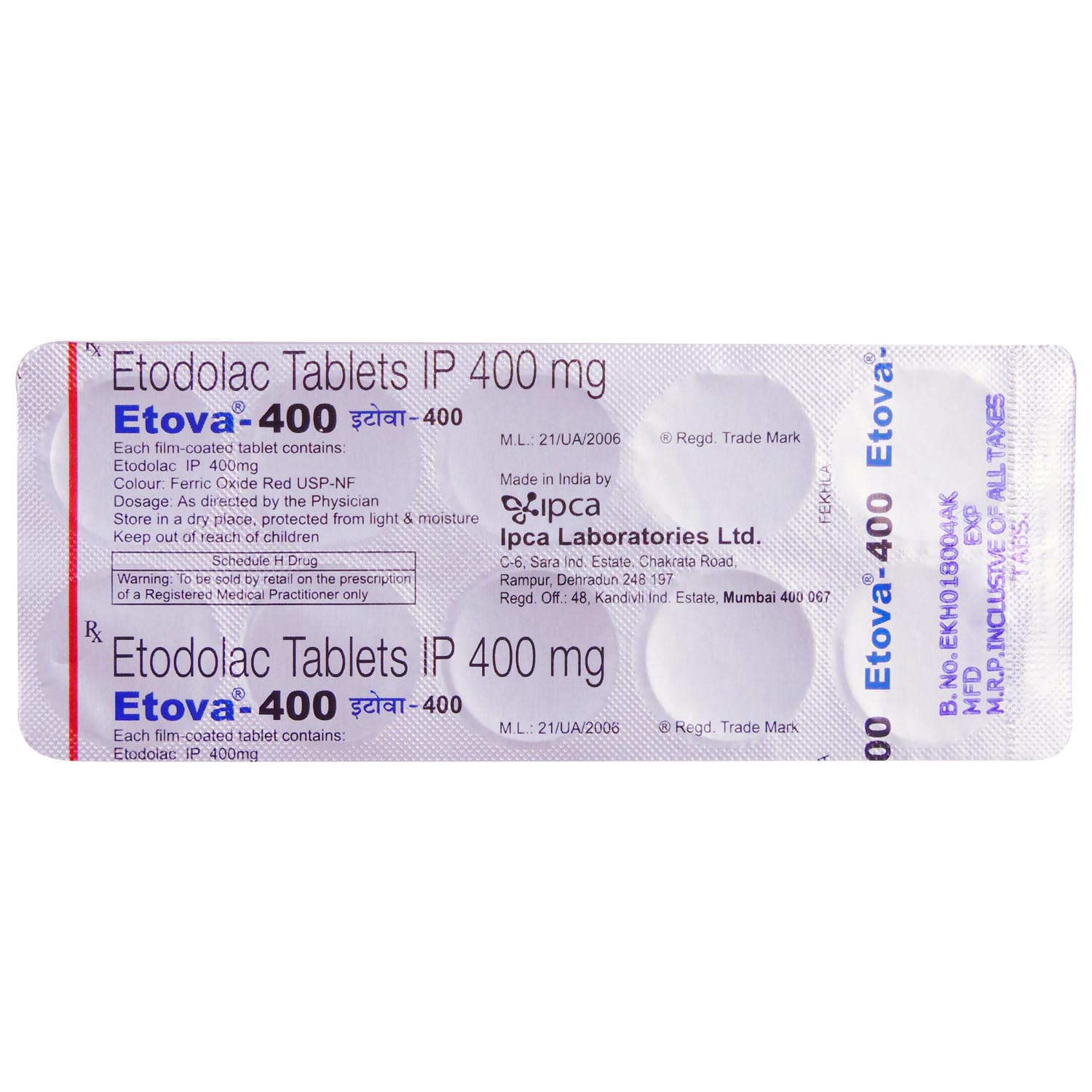 Etova-400 Tablet 10's, Pack of 10 TABLETS Etova-400 Tablet 10's, Pack of 10 TABLETS
