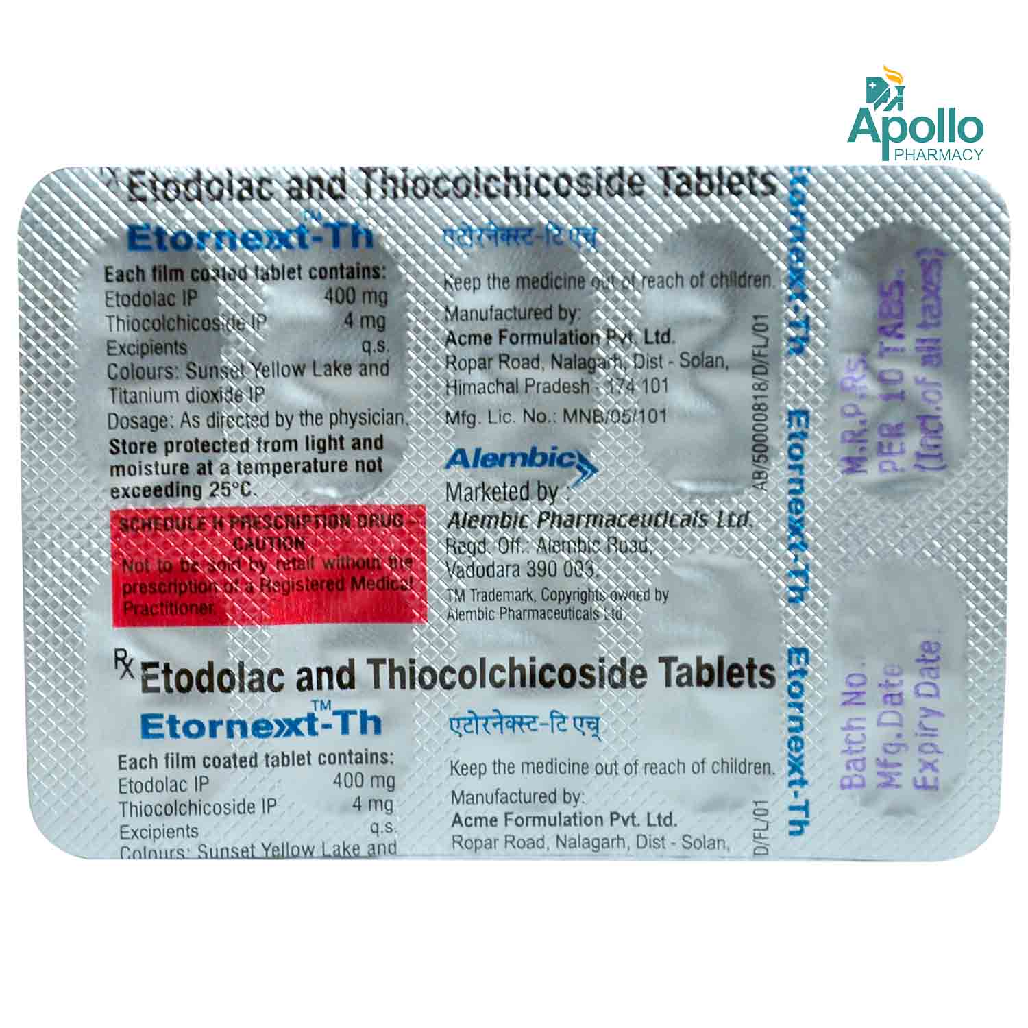 Etornext-TH Tablet 10's, Pack of 10 Etornext-TH Tablet 10's, Pack of 10