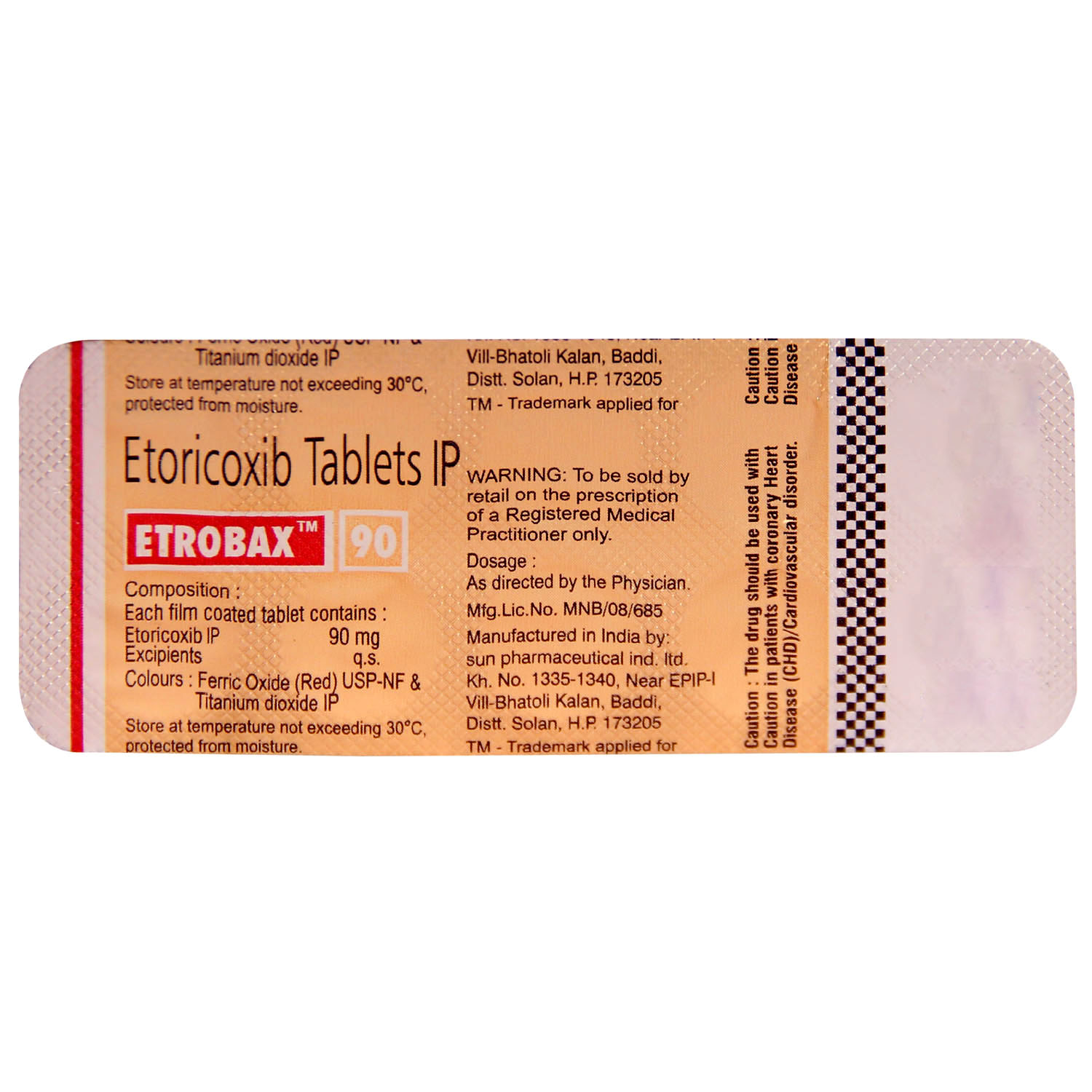 Etrobax 90 Tablet 10's, Pack of 10 TABLETS Etrobax 90 Tablet 10's, Pack of 10 TABLETS