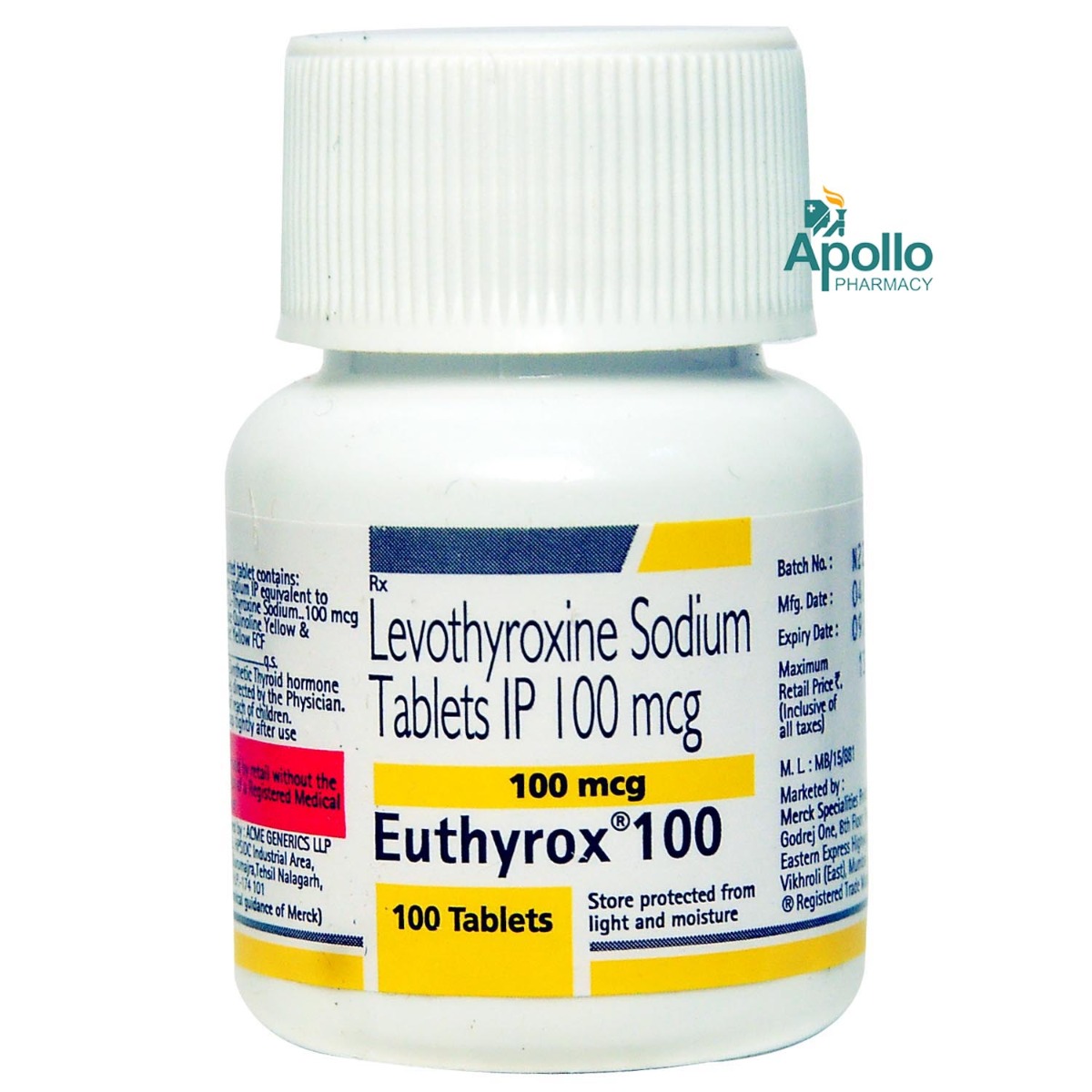 Buy Euthyrox 100 Tablet 100's Online