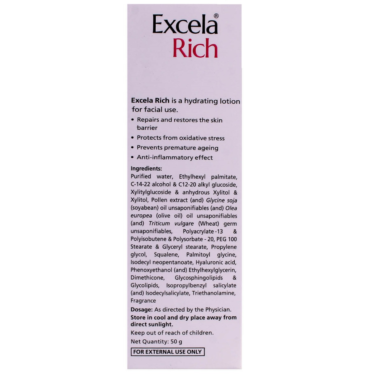 Excela Rich Facial Hydrating Lotion 50 gm, Pack of 1 Excela Rich Facial Hydrating Lotion 50 gm, Pack of 1