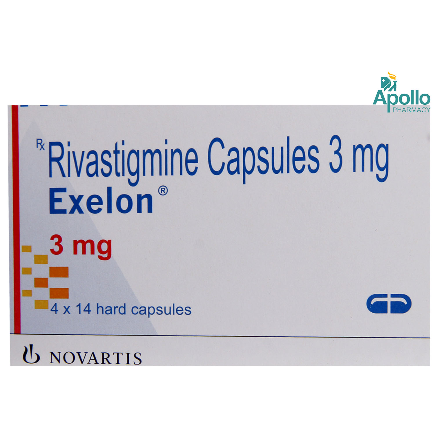 Exelon 3 Capsule 14's, Pack of 14 TABLETS Exelon 3 Capsule 14's, Pack of 14 TABLETS