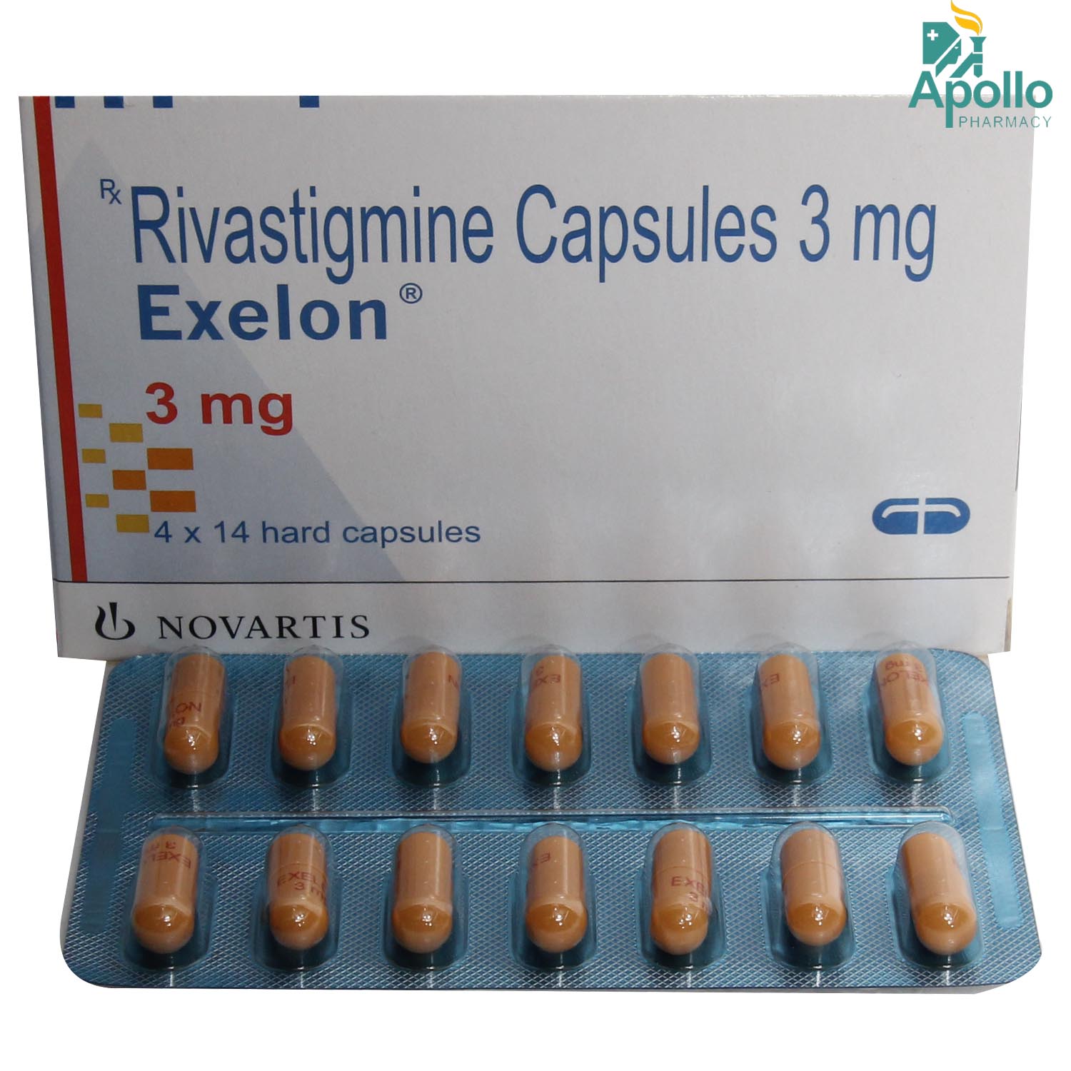 Exelon 3 Capsule 14's, Pack of 14 TABLETS Exelon 3 Capsule 14's, Pack of 14 TABLETS