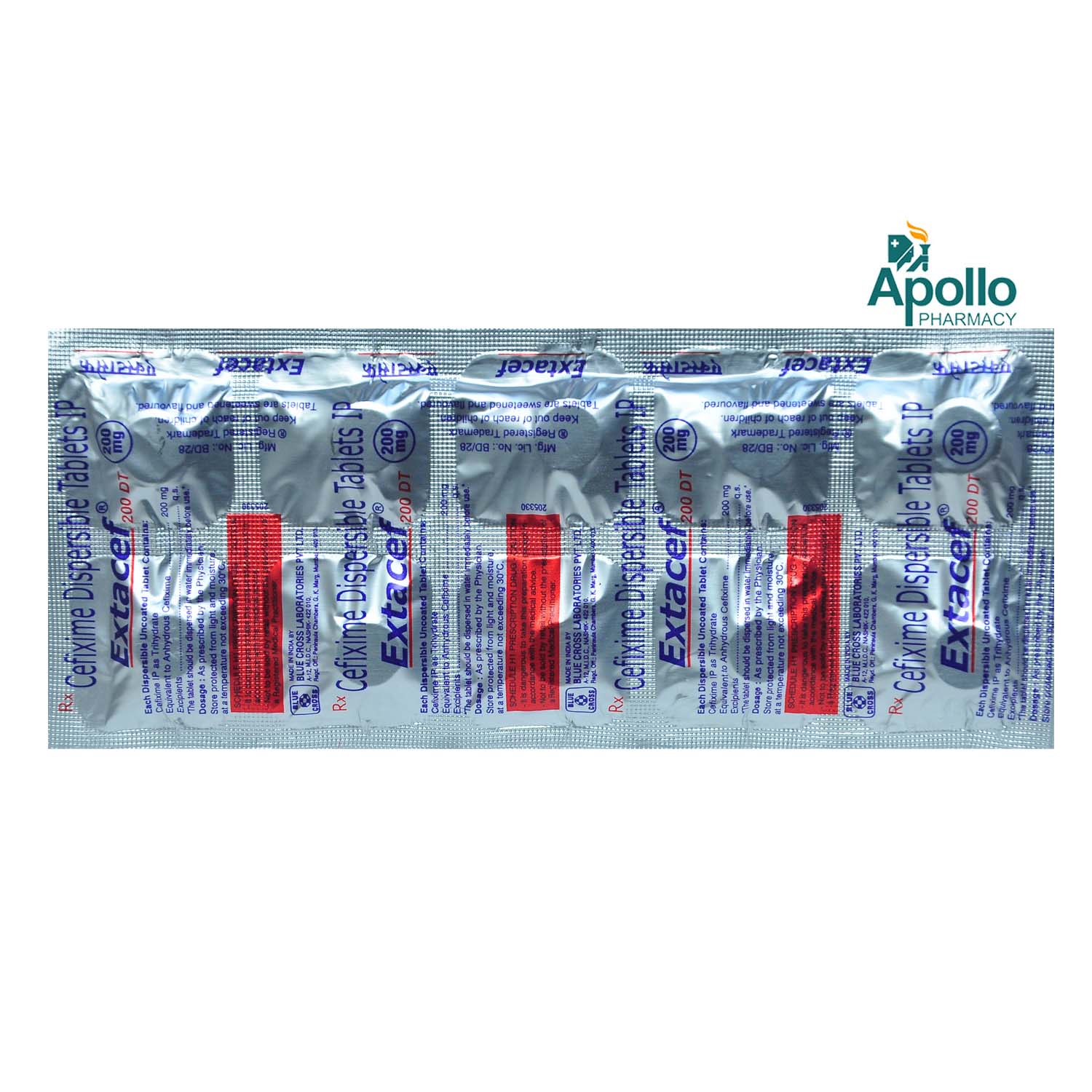 Extacef DT 200 mg Tablet 10's, Pack of 10 TabletS Extacef DT 200 mg Tablet 10's, Pack of 10 TabletS