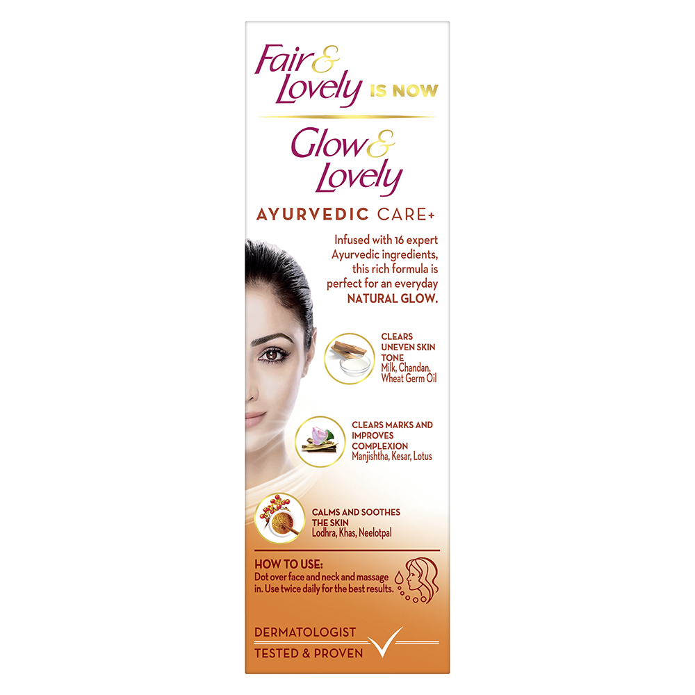 Glow & Lovely Ayurvedic Care+ Face Cream 25 gm | For Natural Glow | Clears Marks & Uneven Skin Tone | Improves Complexion, Pack of 1 Glow & Lovely Ayurvedic Care+ Face Cream 25 gm | For Natural Glow | Clears Marks & Uneven Skin Tone | Improves Complexion, Pack of 1