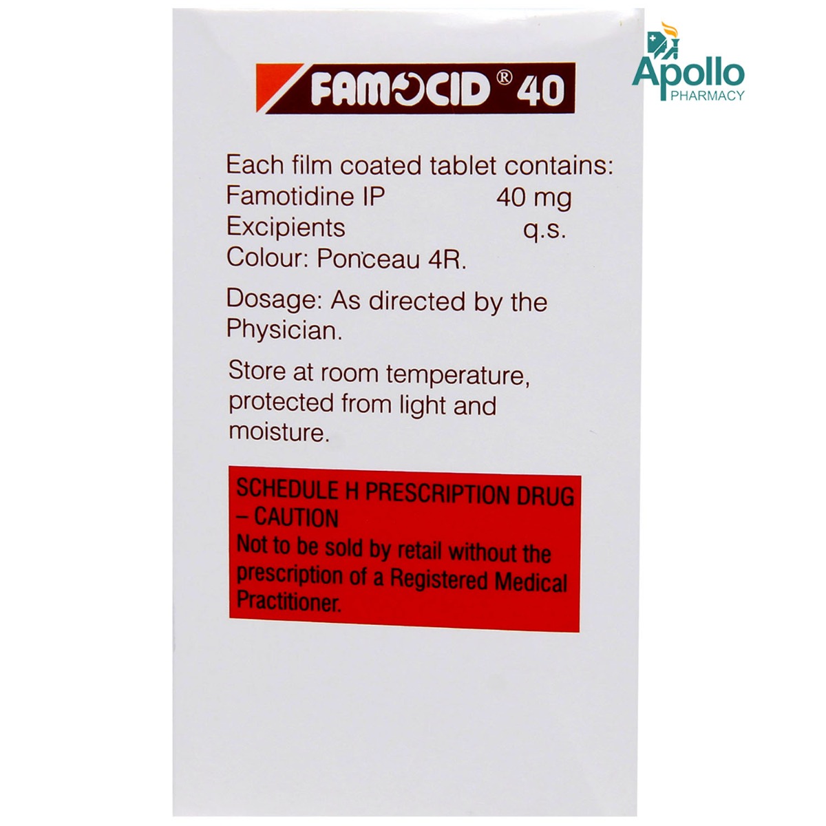 Famocid 40 Tablet 14's, Pack of 14 TABLETS Famocid 40 Tablet 14's, Pack of 14 TABLETS