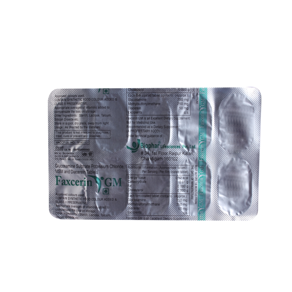 FAXCERIN GM TABLET, Pack of 10 TABLETS FAXCERIN GM TABLET, Pack of 10 TABLETS