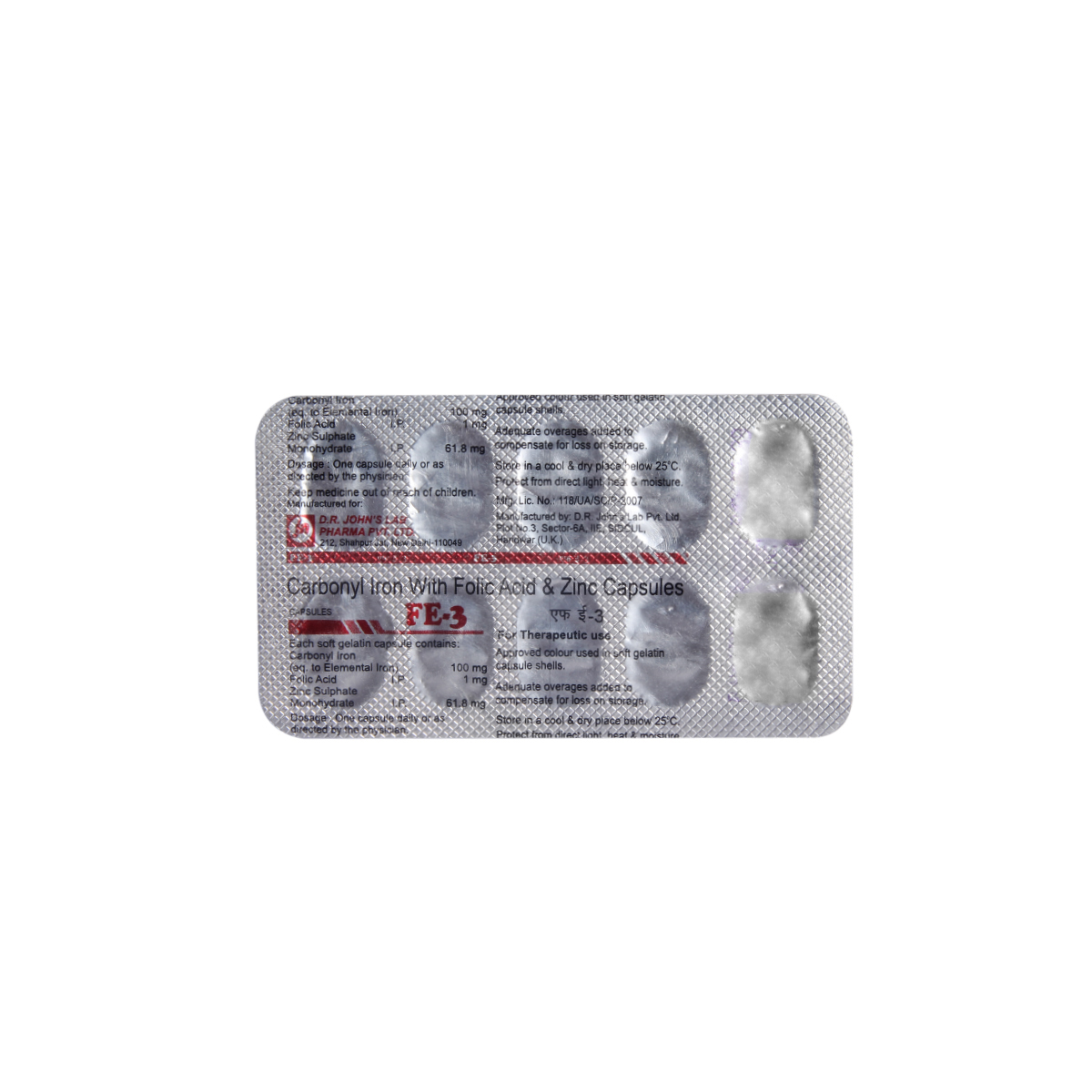 FE-3 Capsule 10's, Pack of 10 CAPSULES FE-3 Capsule 10's, Pack of 10 CAPSULES
