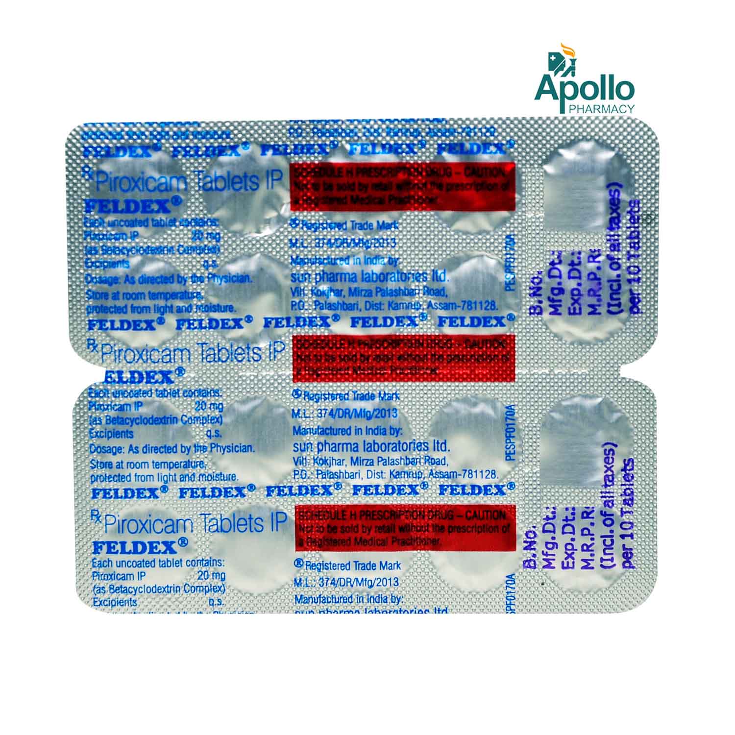 Feldex Tablet 10's, Pack of 10 TABLETS Feldex Tablet 10's, Pack of 10 TABLETS