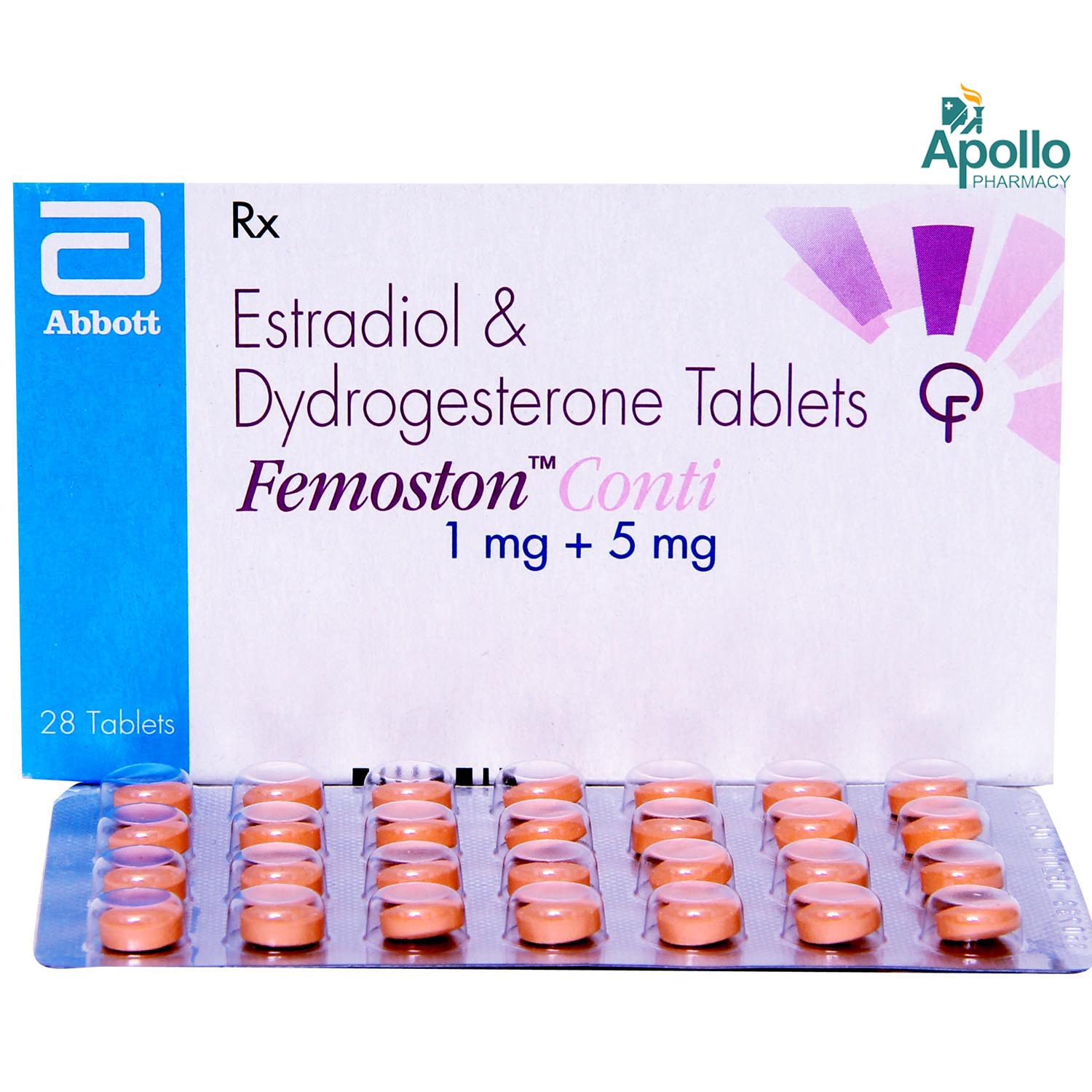 Femoston Conti 1 mg/5 mg Tablet 28's, Pack of 1 TABLET Femoston Conti 1 mg/5 mg Tablet 28's, Pack of 1 TABLET