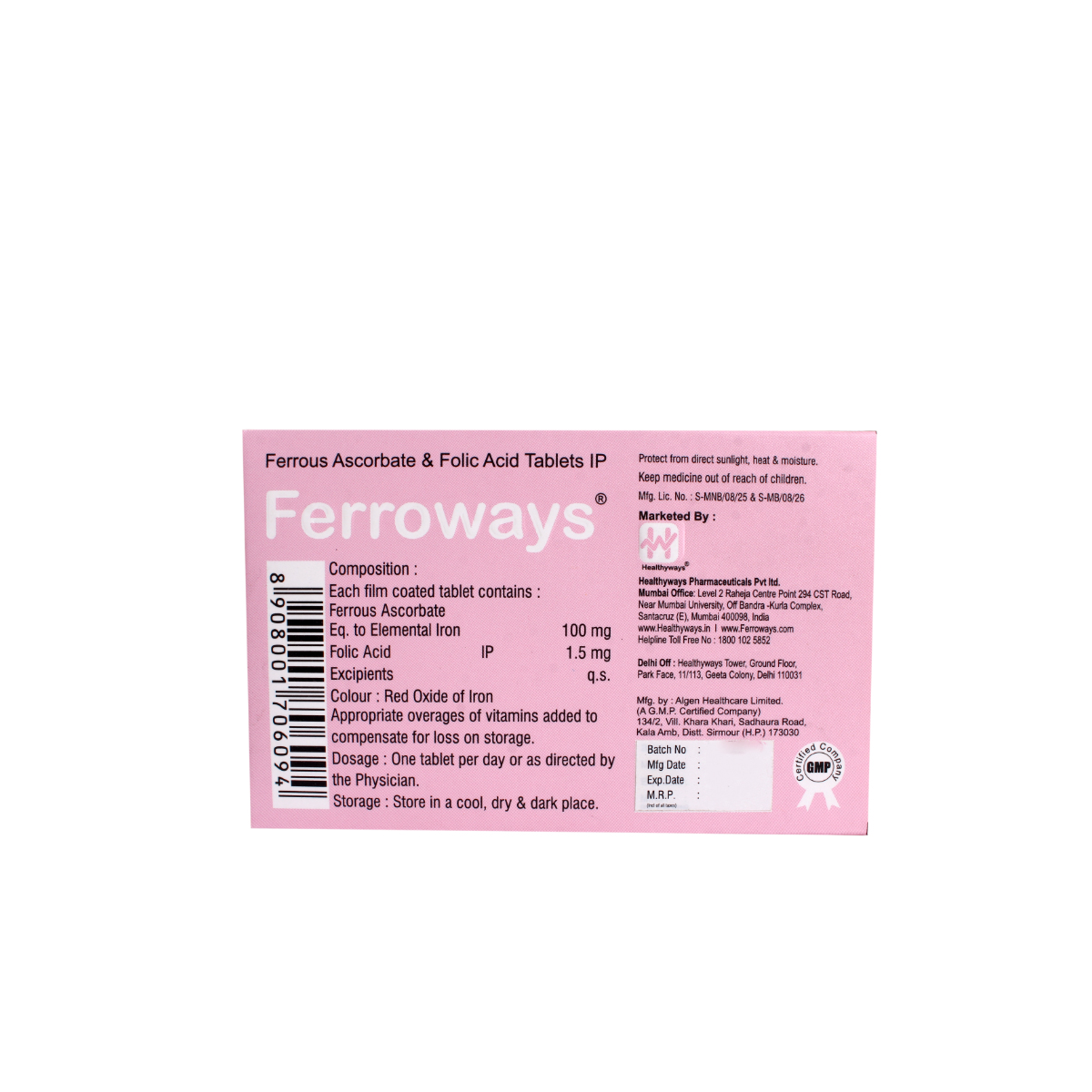Ferroways Tablet 10's, Pack of 10 TabletS Ferroways Tablet 10's, Pack of 10 TabletS
