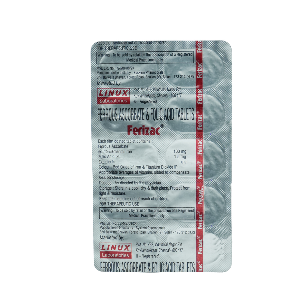Ferizac Tablet 10's, Pack of 10 TABLETS Ferizac Tablet 10's, Pack of 10 TABLETS