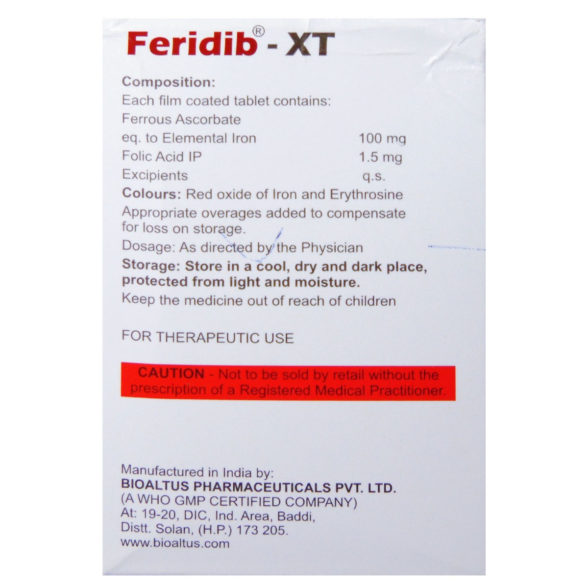 Feridib XT Tablet 10's, Pack of 10 TabletS Feridib XT Tablet 10's, Pack of 10 TabletS