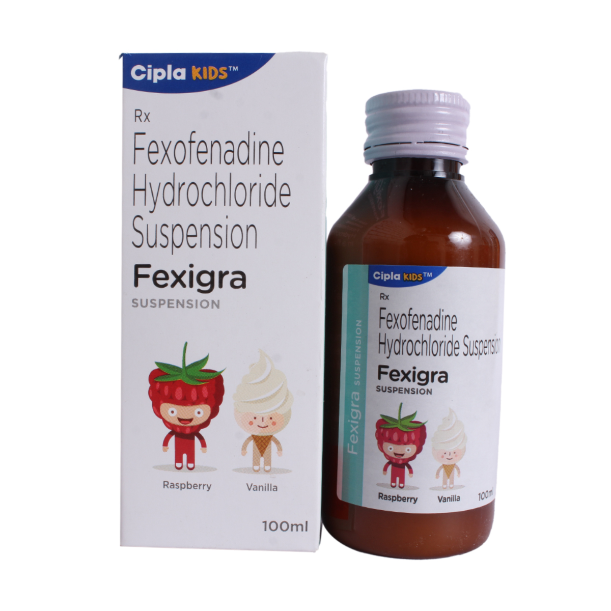 Fexigra 30 mg Raspberry & Vanilla Suspension 100 ml, Pack of 1 LIQUID Fexigra 30 mg Raspberry & Vanilla Suspension 100 ml, Pack of 1 LIQUID