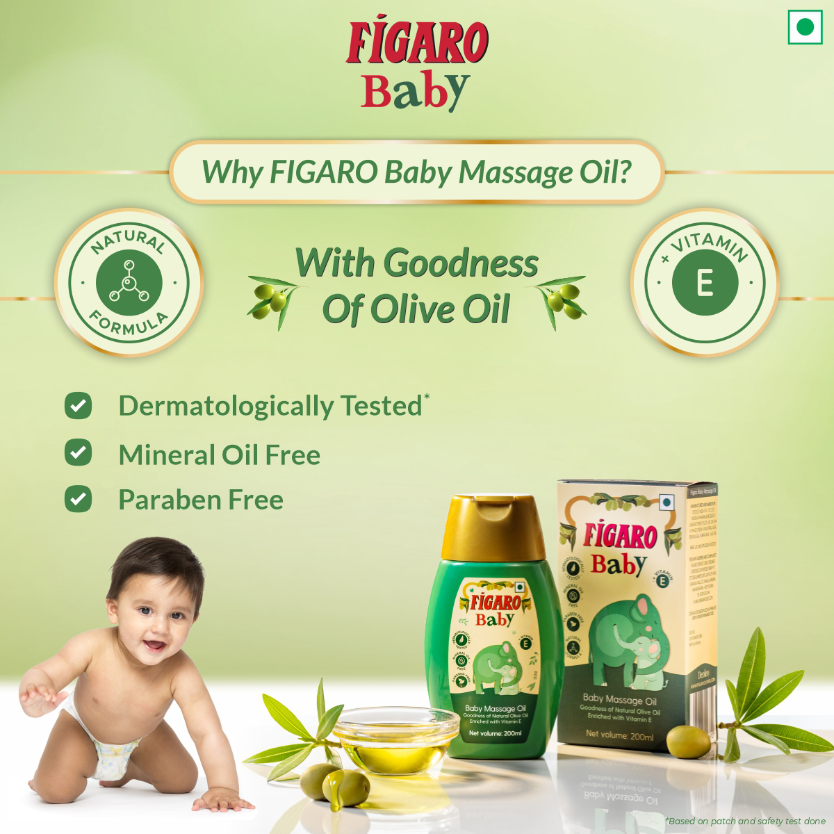 Figaro Baby Massage Oil, 200 ml, Pack of 1 Figaro Baby Massage Oil, 200 ml, Pack of 1