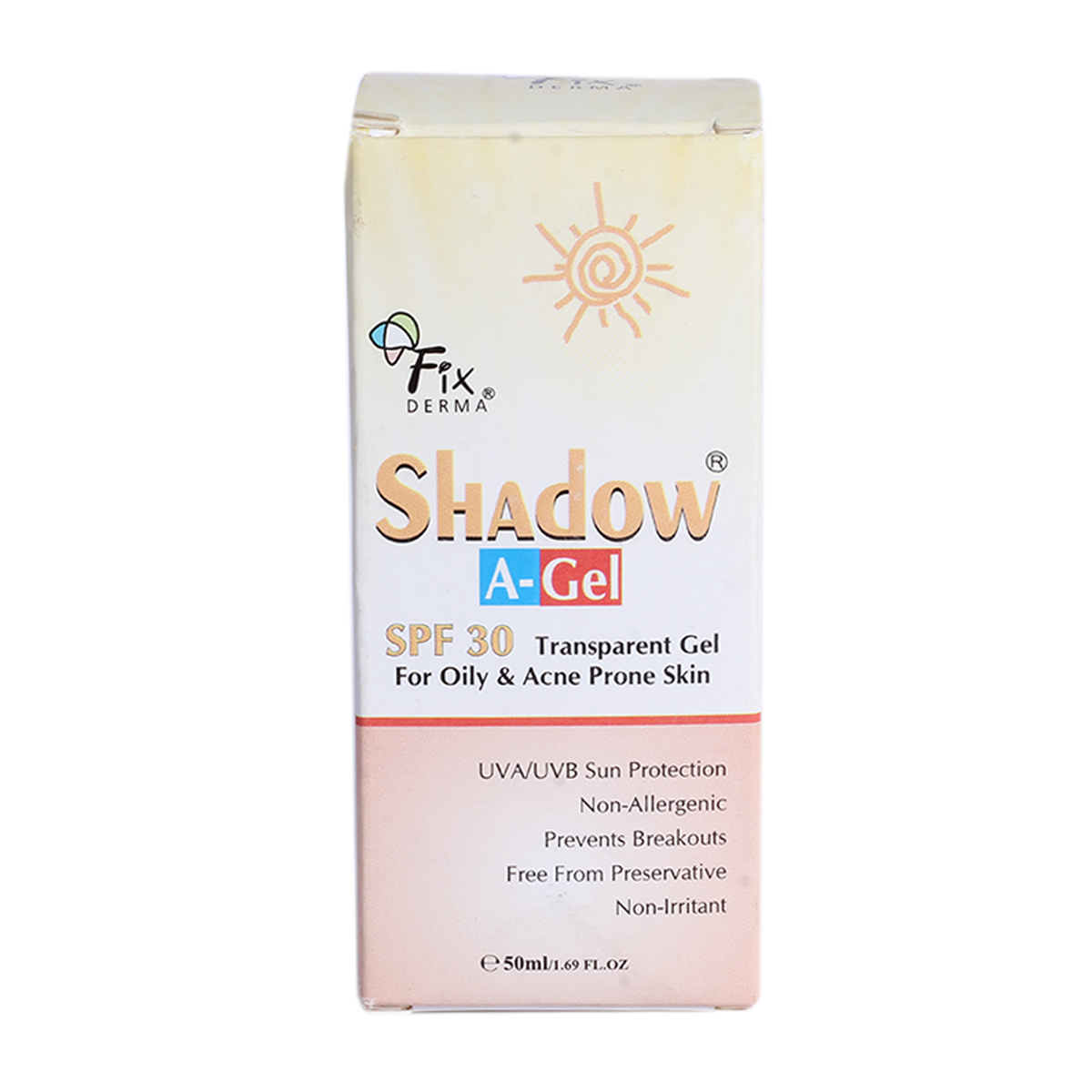 Fixderma Shadow A-Gel Spf 30 Pa+++ Gel 50 ml, Pack of 1 Fixderma Shadow A-Gel Spf 30 Pa+++ Gel 50 ml, Pack of 1